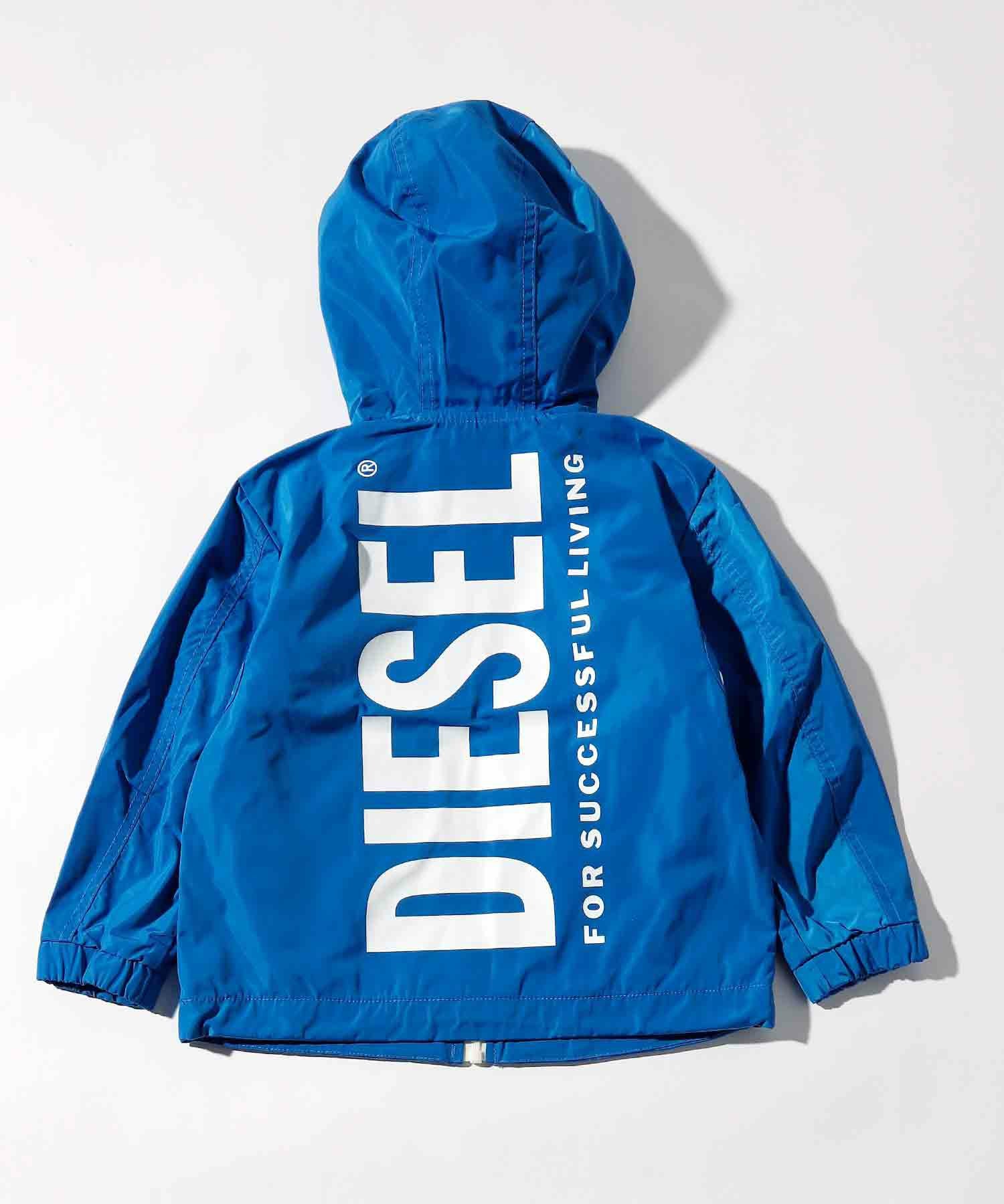 【美品】DIESELディーゼルのブルゾン。サイズ120 DIESEL (ディーゼル) デニム レザーコンビネーション ジップ ブルゾン