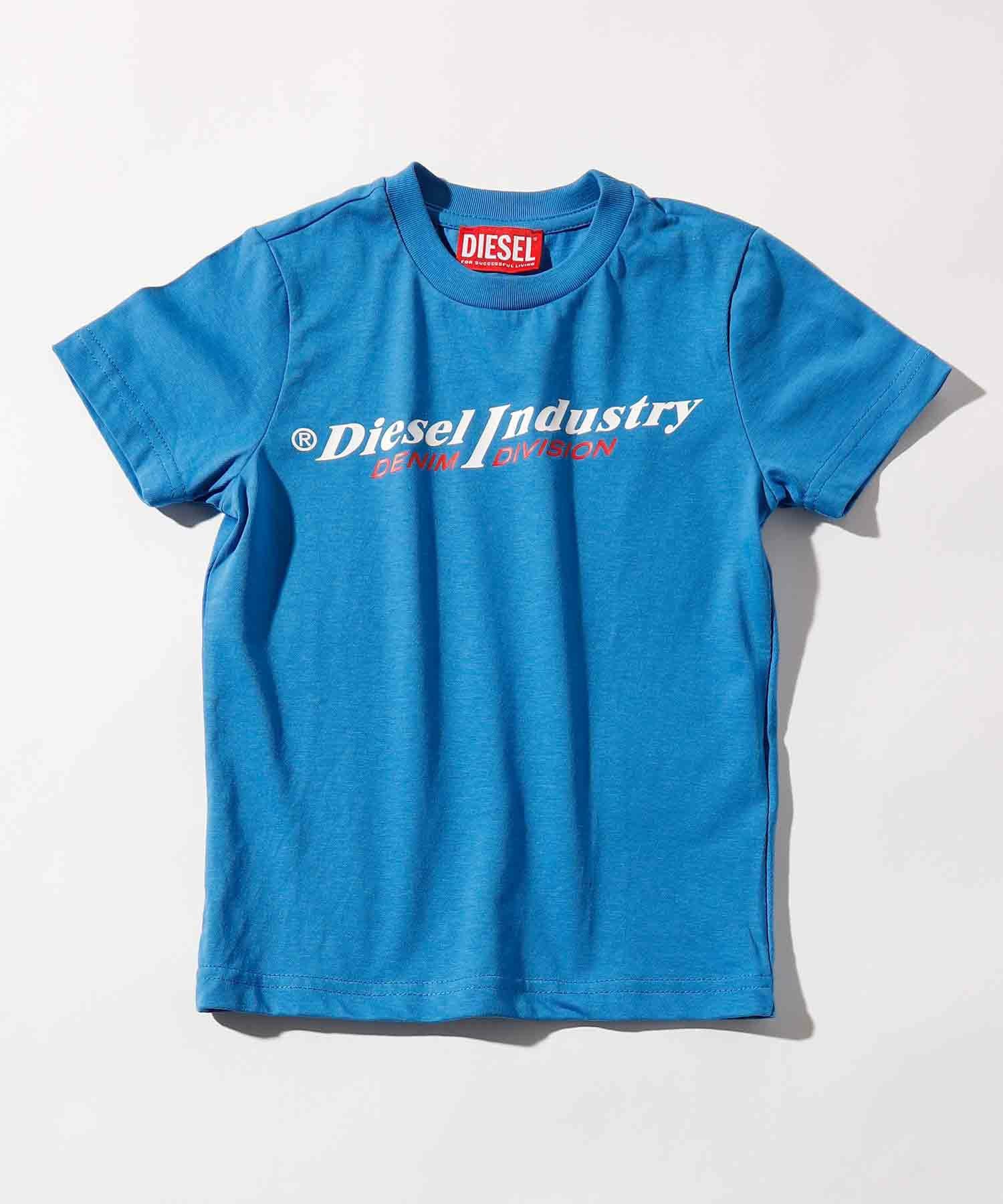 DIESEL ブルー 半袖Tシャツ DIESEL(ディーゼル)Kids & Junior ブランドロゴ半袖Tシャツカットソー