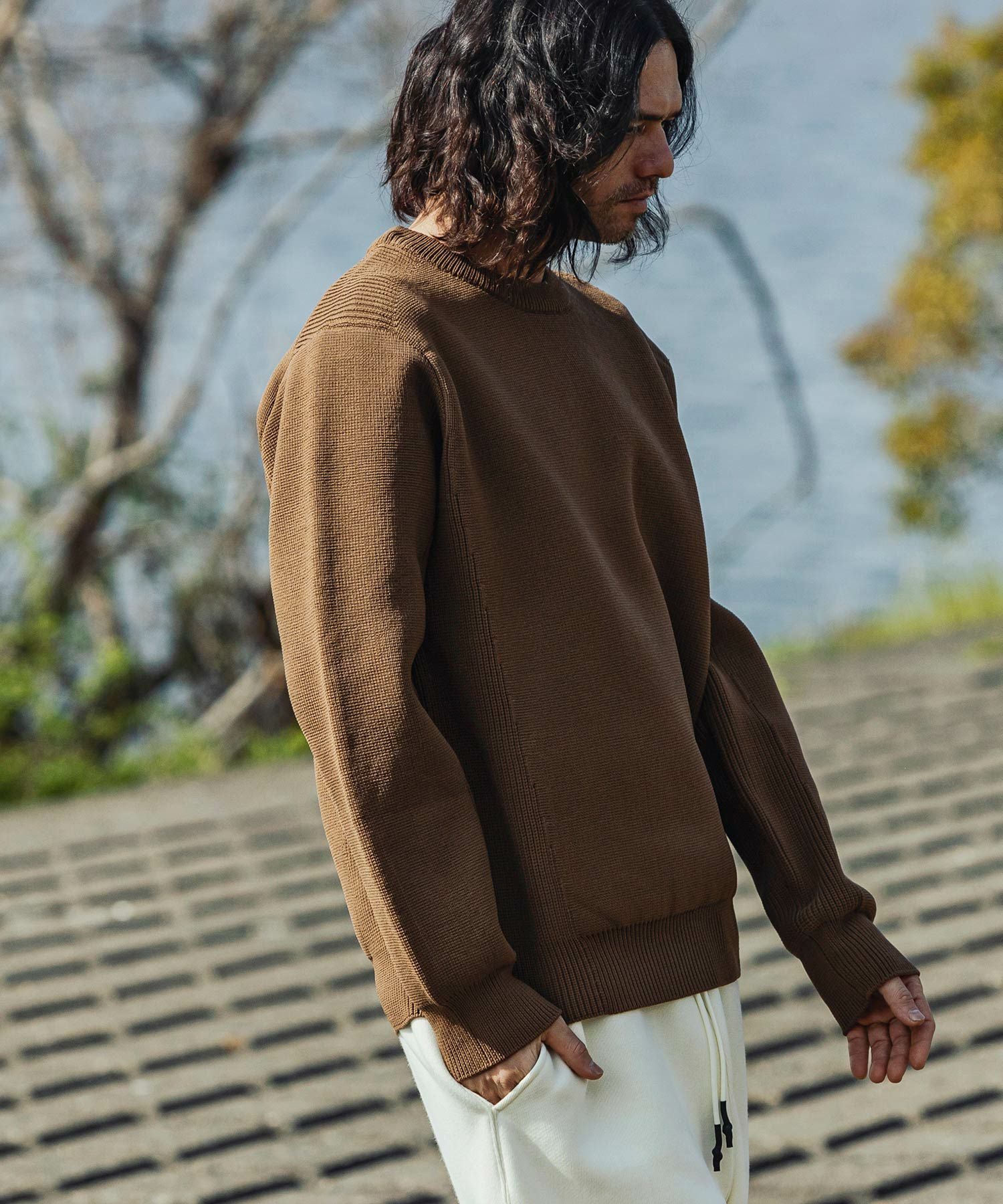 phenix(プラスフェニックス)HYBRID KNITTED LONG SLEEVE PULL OVER phenix(プラスフェニックス)HYBRID KNITTED LONG SLEEVE PULL OVER