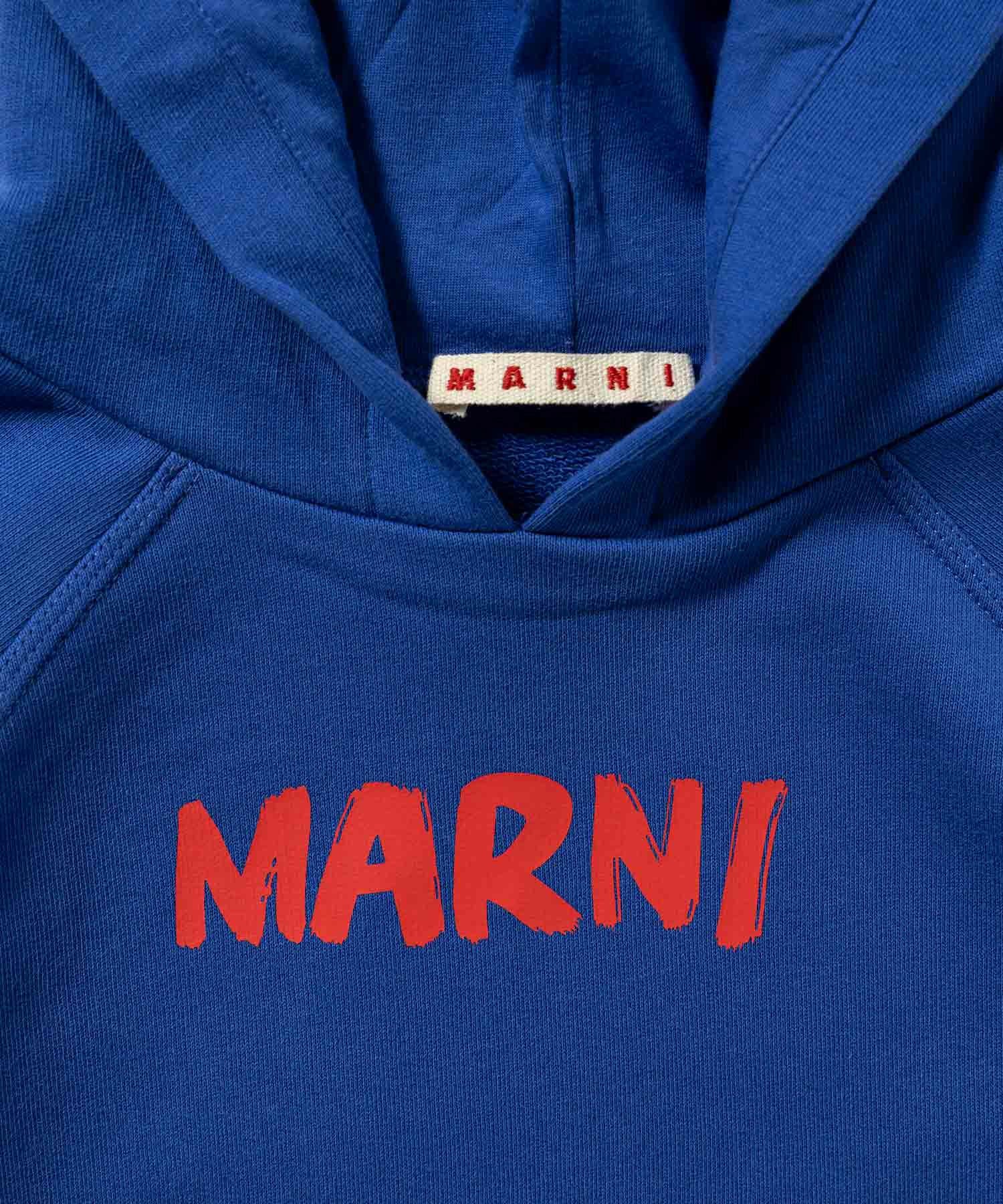 マルニ MARNI 2022年モデル オーバーサイズ ロゴ フーディ パーカー MARNI（マルニ） パーカー プルオーバーパーカー スウェット キッズ