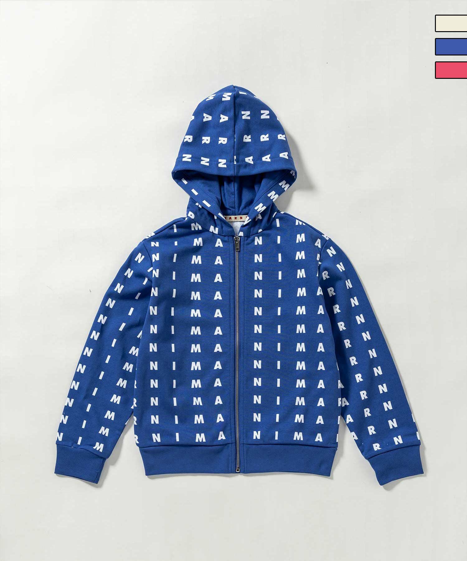 マルニ MARNI 2022年モデル オーバーサイズ ロゴ フーディ パーカー MARNI（マルニ） パーカー プルオーバーパーカー スウェット キッズ