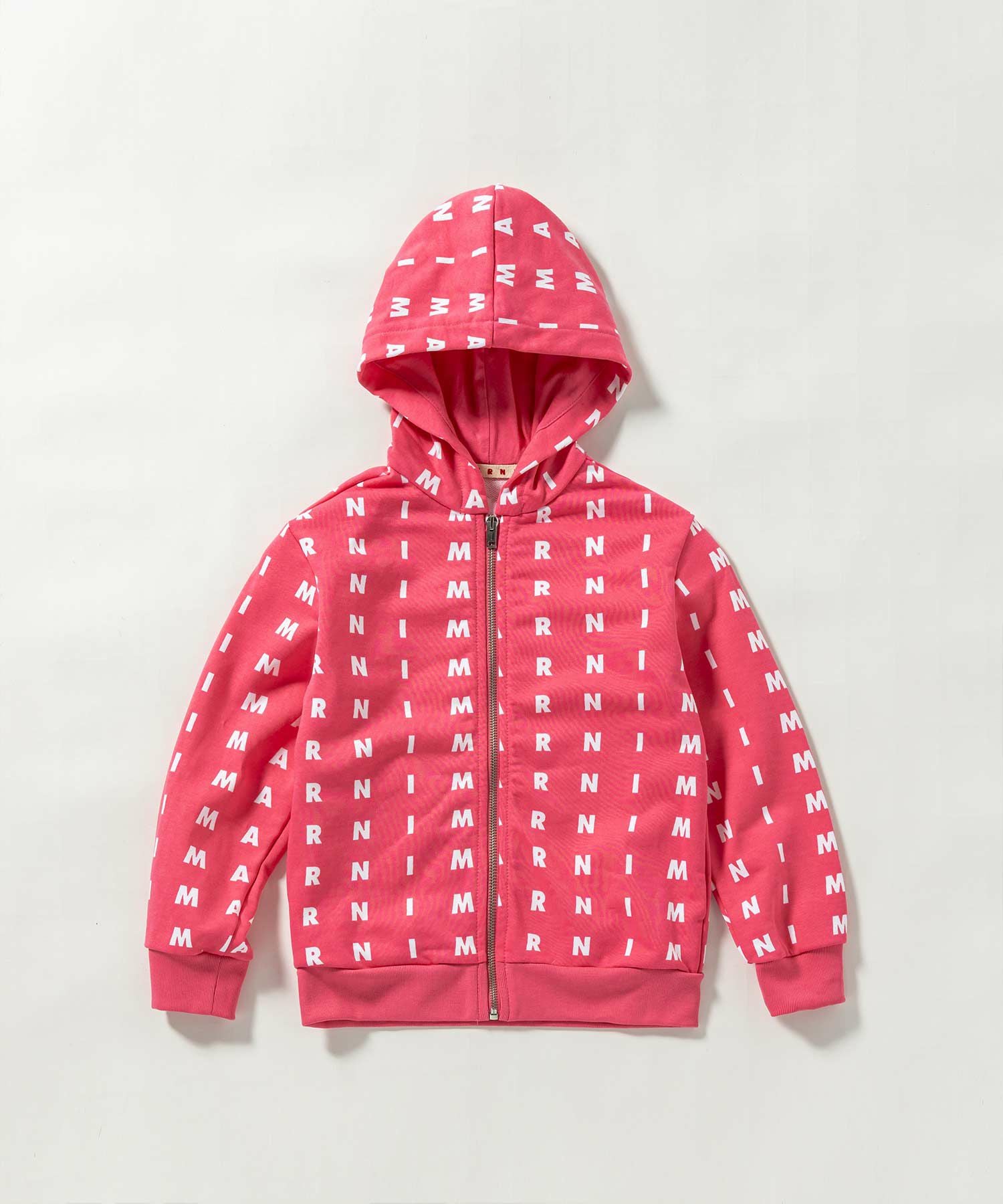MARNI(マル二)Kids & Junior 総柄ブランドロゴジップアップフーディー