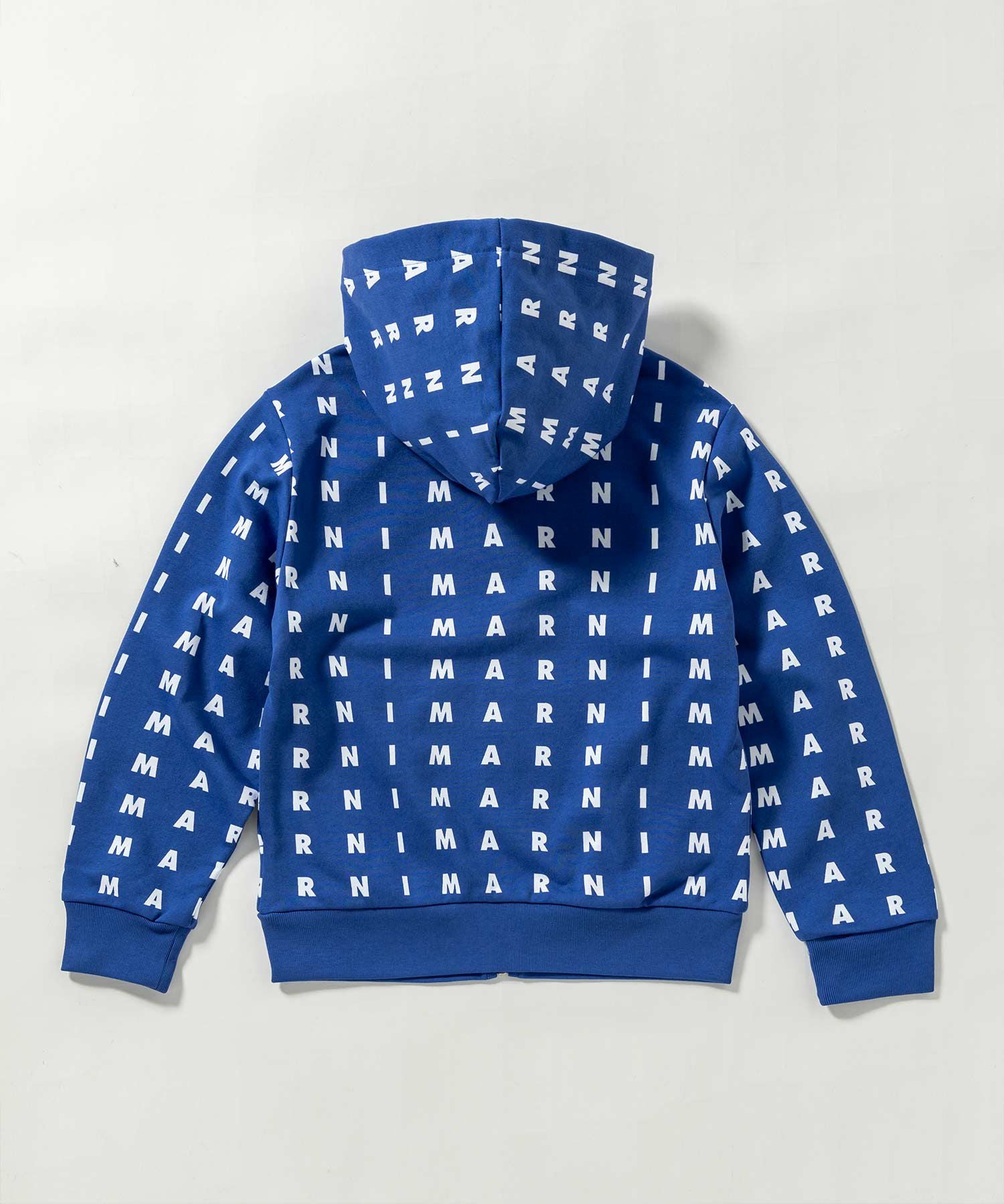 MARNI(マル二)Kids & Junior 総柄ブランドロゴジップアップフーディー