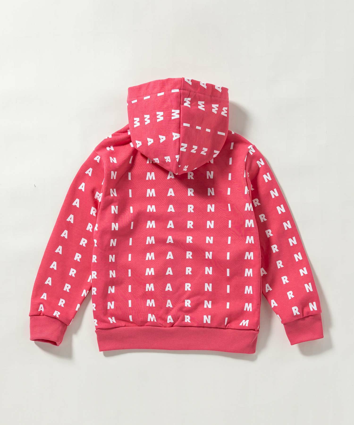 MARNI(マル二)Kids & Junior 総柄ブランドロゴジップアップフーディー