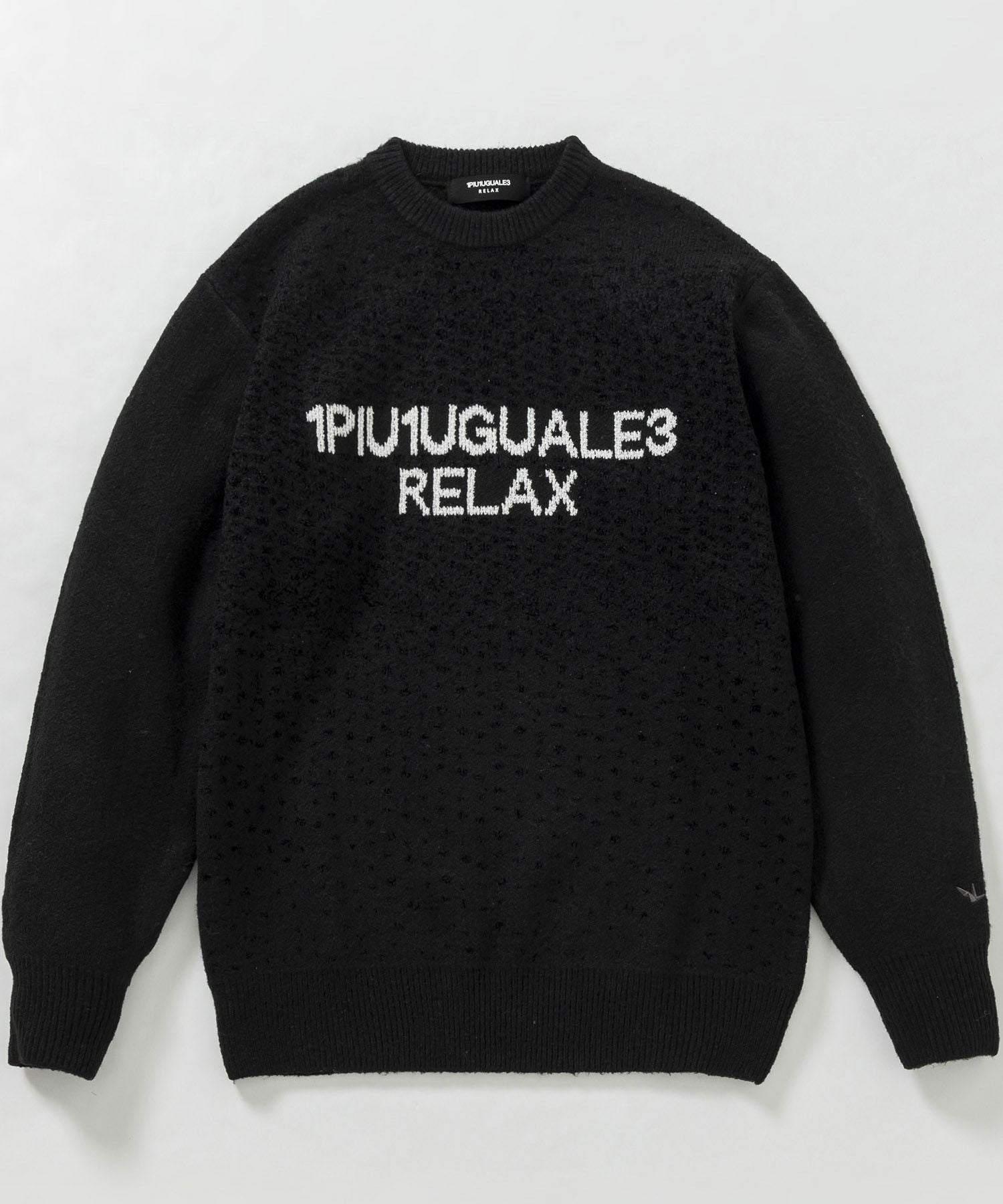 【1piu1uguale3】DS ニット　ブラック 1PIU1UGUALE3 RELAX セーター ニット 「WEB・直営店限定」1PIU1UGUALE3
