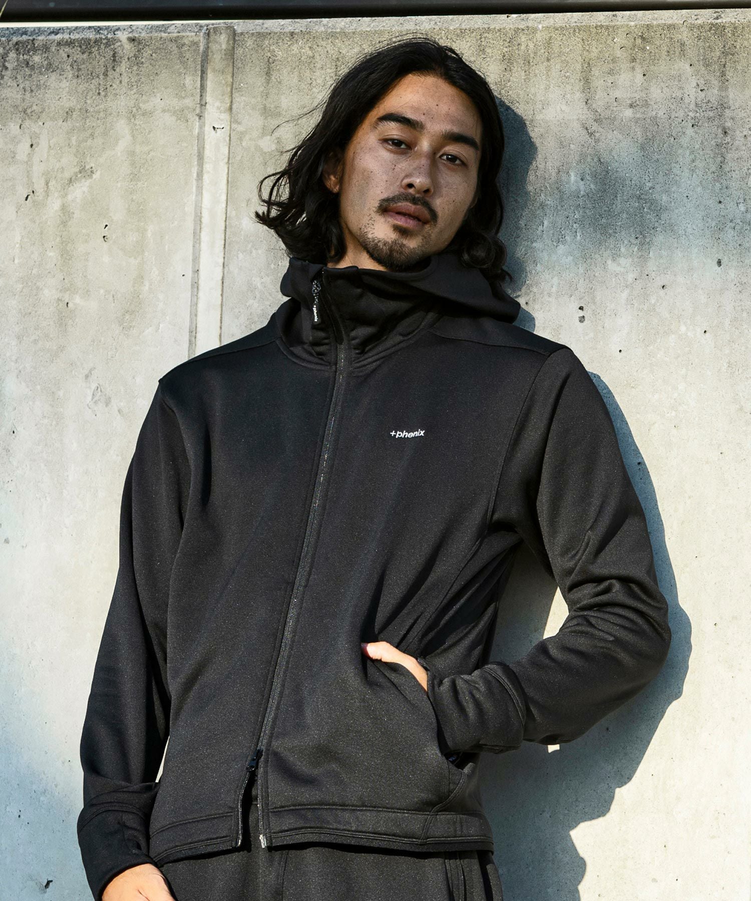 【+phenix】POWER STRETCH・POLARTEC・セットアップXL phenix(プラスフェニックス)POWER STRETCH ZIP UP HOODY パワー