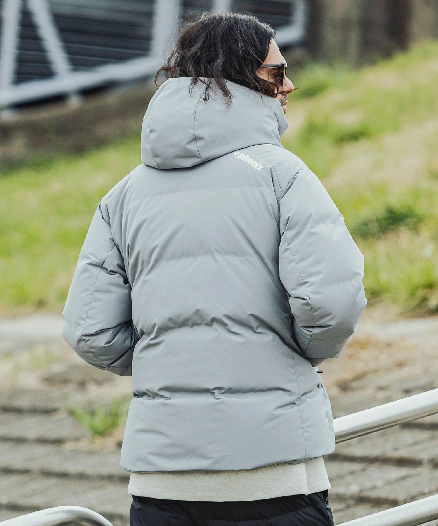   XSTP グレー ダウンジャケット phenix(プラスフェニックス)FUSED QUILTING DOWN JACKET ヒューズド