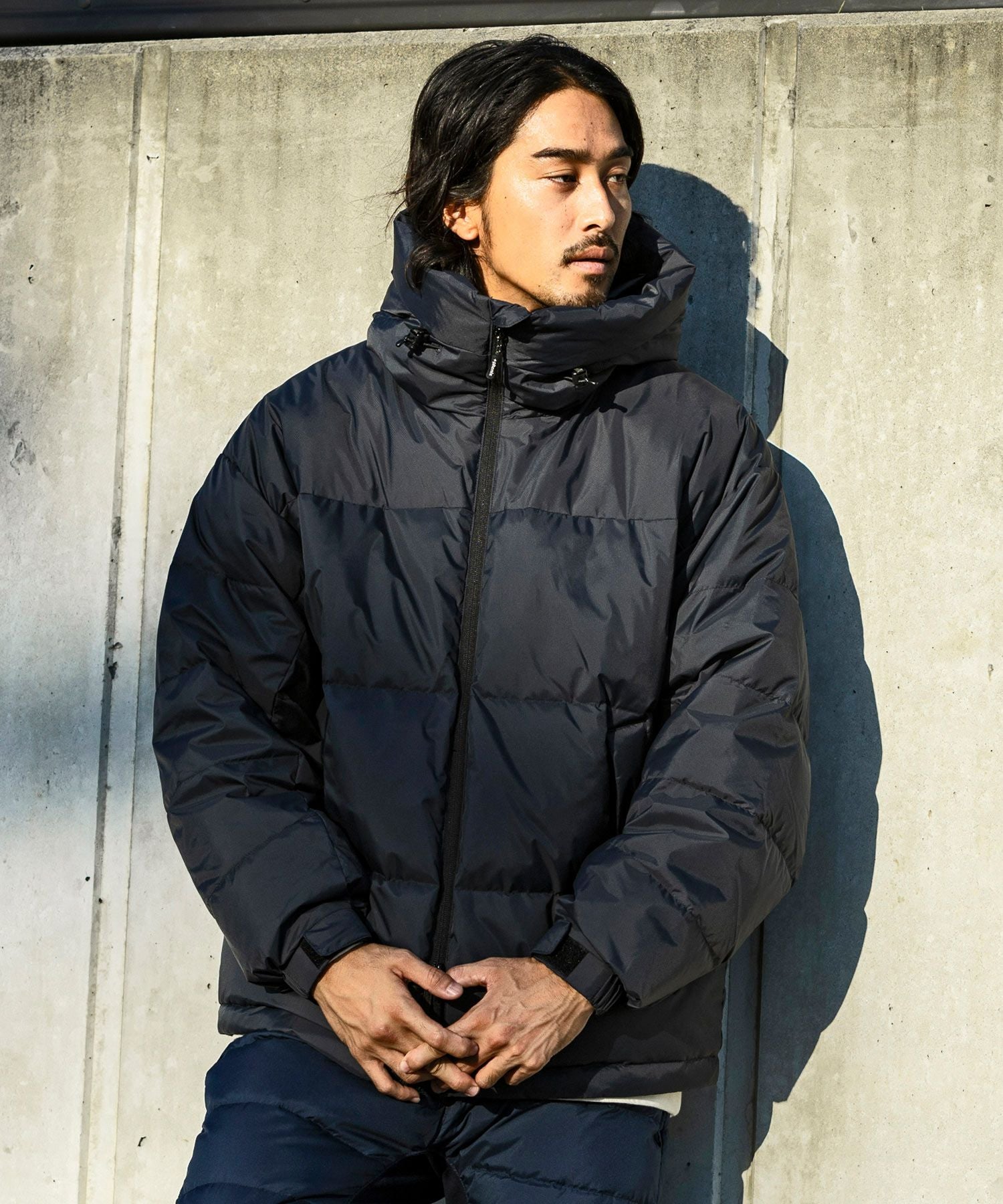 新品タグ付きエニイシス☆ブラックキルティングダウンジャケット MENS】FUSED QUILTING DOWN JACKET ヒューズド キルティング ダウン