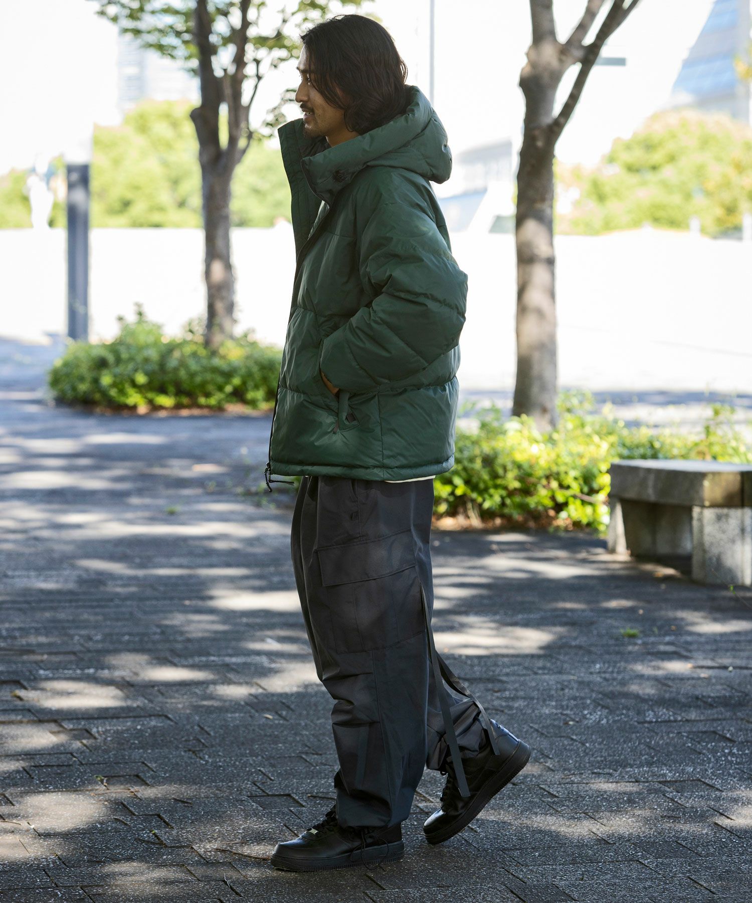 PGG フード付きオリーブジャケット MENS】FUSED FLAP JACKET フューズドフラップジャケット / WINDSTOPPER