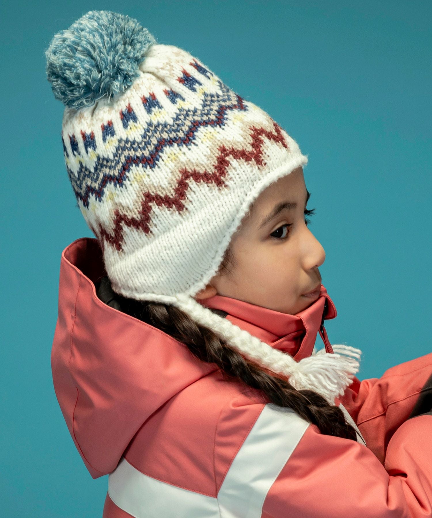 phenix(フェニックス)Mix Border Junior Earflap Beanie ミックス