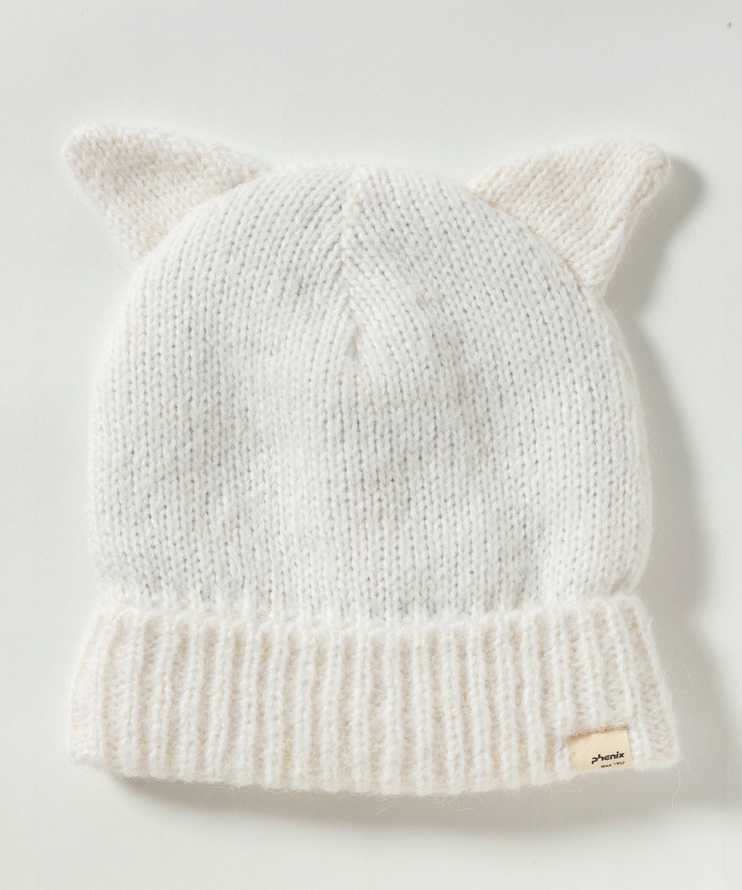 Studio Doe ニット帽　ホワイト phenix(フェニックス)Kitty Knit Hat キティーニットハット/キッズ