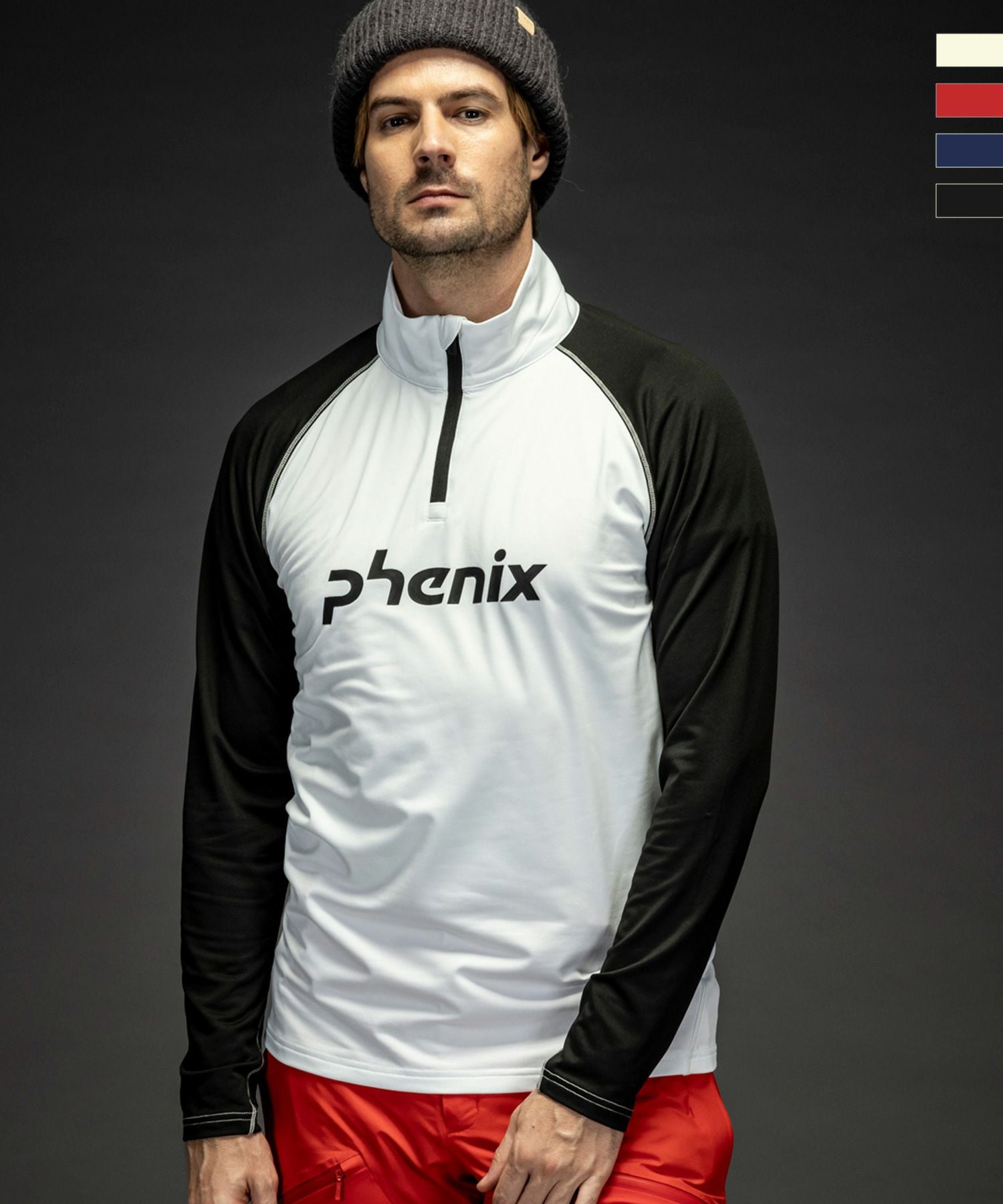 フェニックス phenix ミッドレイヤー JapanインナースキーOメンズ 白 phenix(フェニックス) Sleeve Color Inner フェニックススリーブカラー