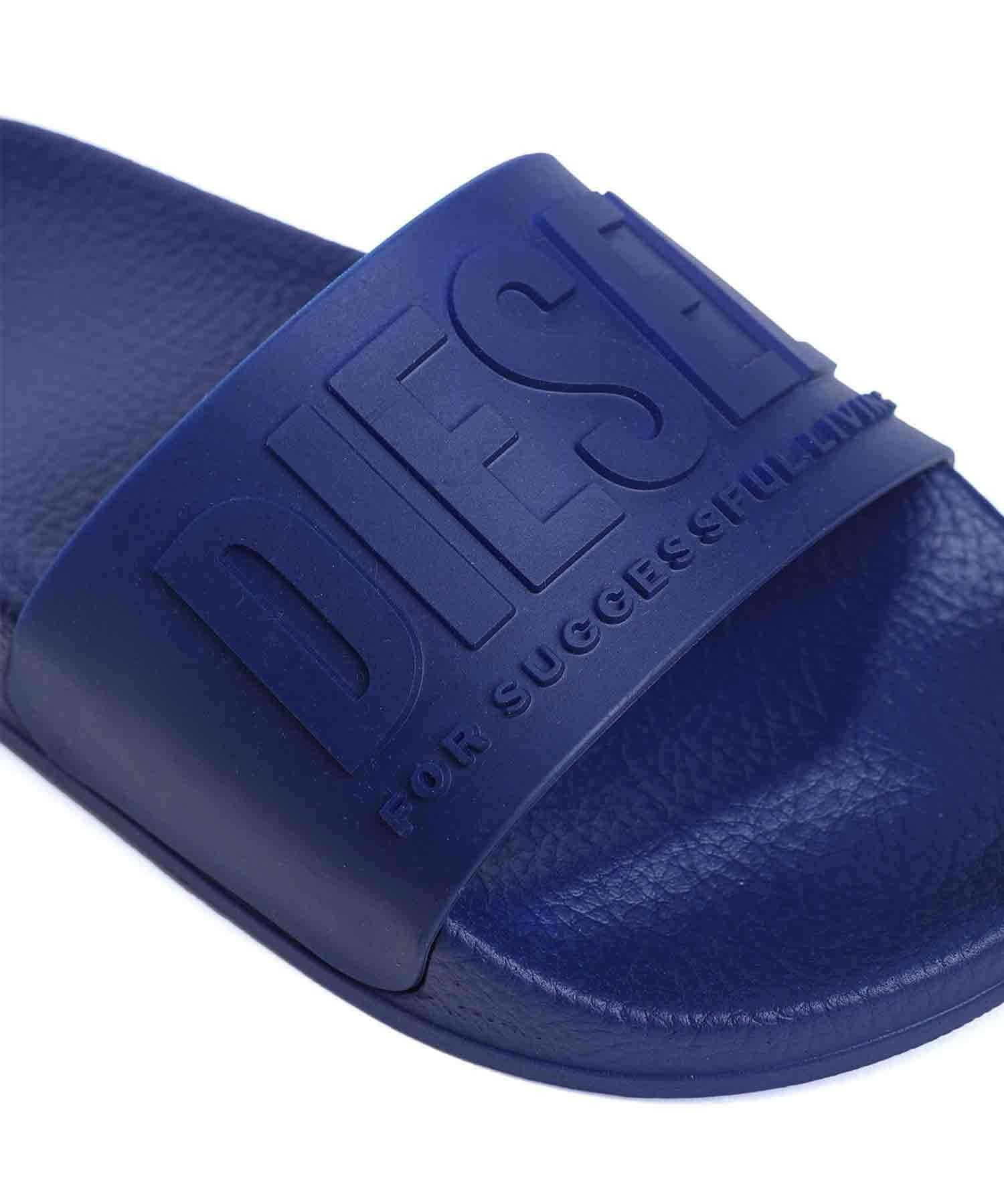 爽やかなデザイン　DIESEL　サンダル　S-ANDAL YO　ブルー　21cm DIESEL(ディーゼル)Kids & Junior ブランドロゴシャワーサンダル