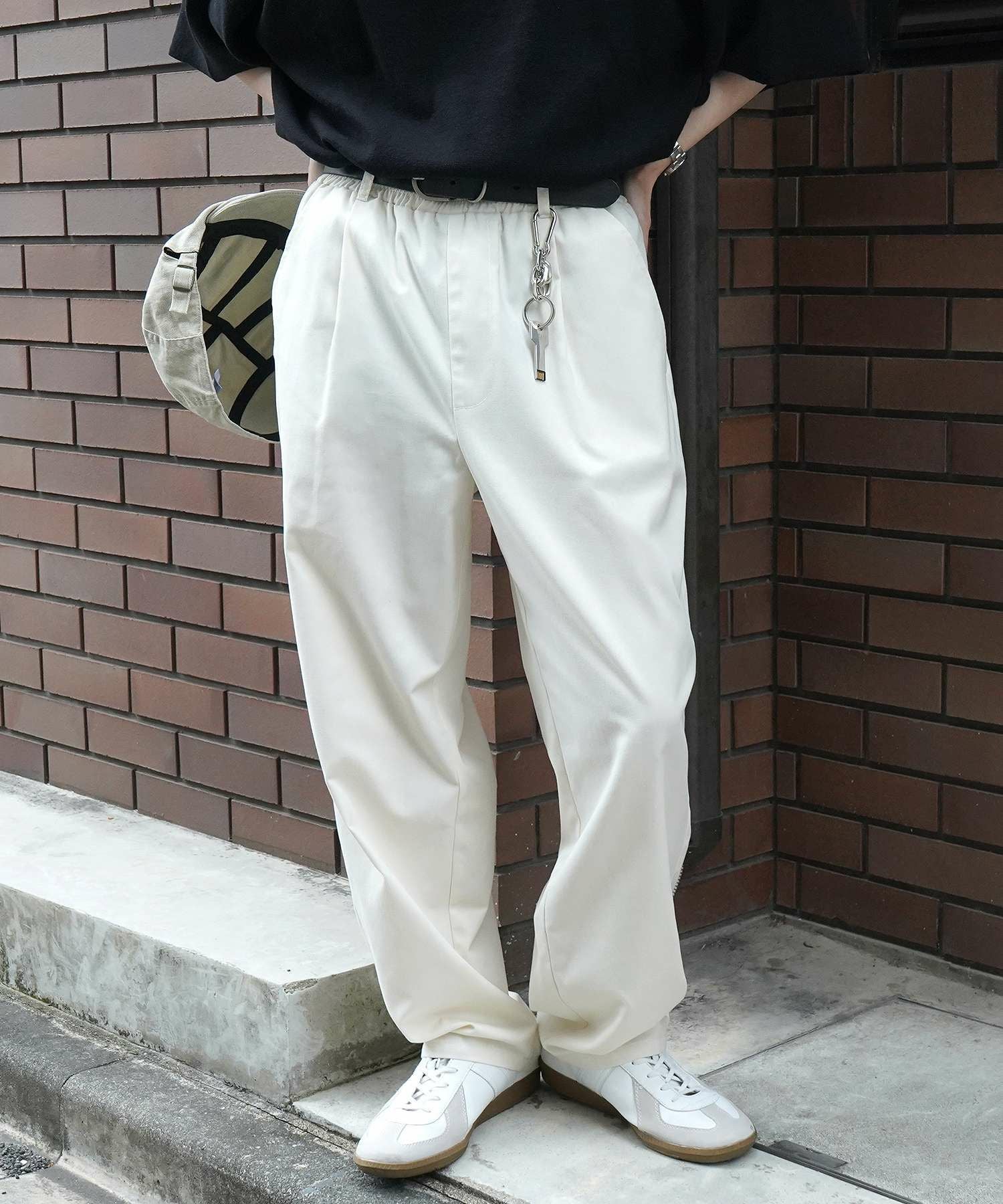 ILL'S（イルズ）ワイドテーパード リラックスイージー シェフパンツ