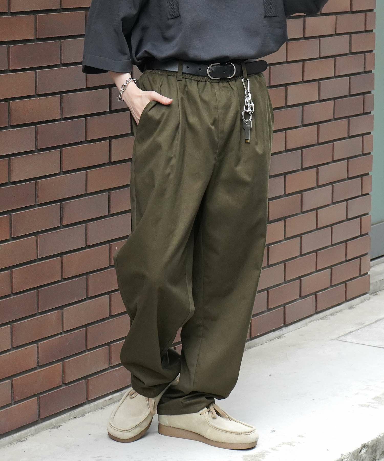 ILL'S（イルズ）ワイドテーパード リラックスイージー シェフパンツ