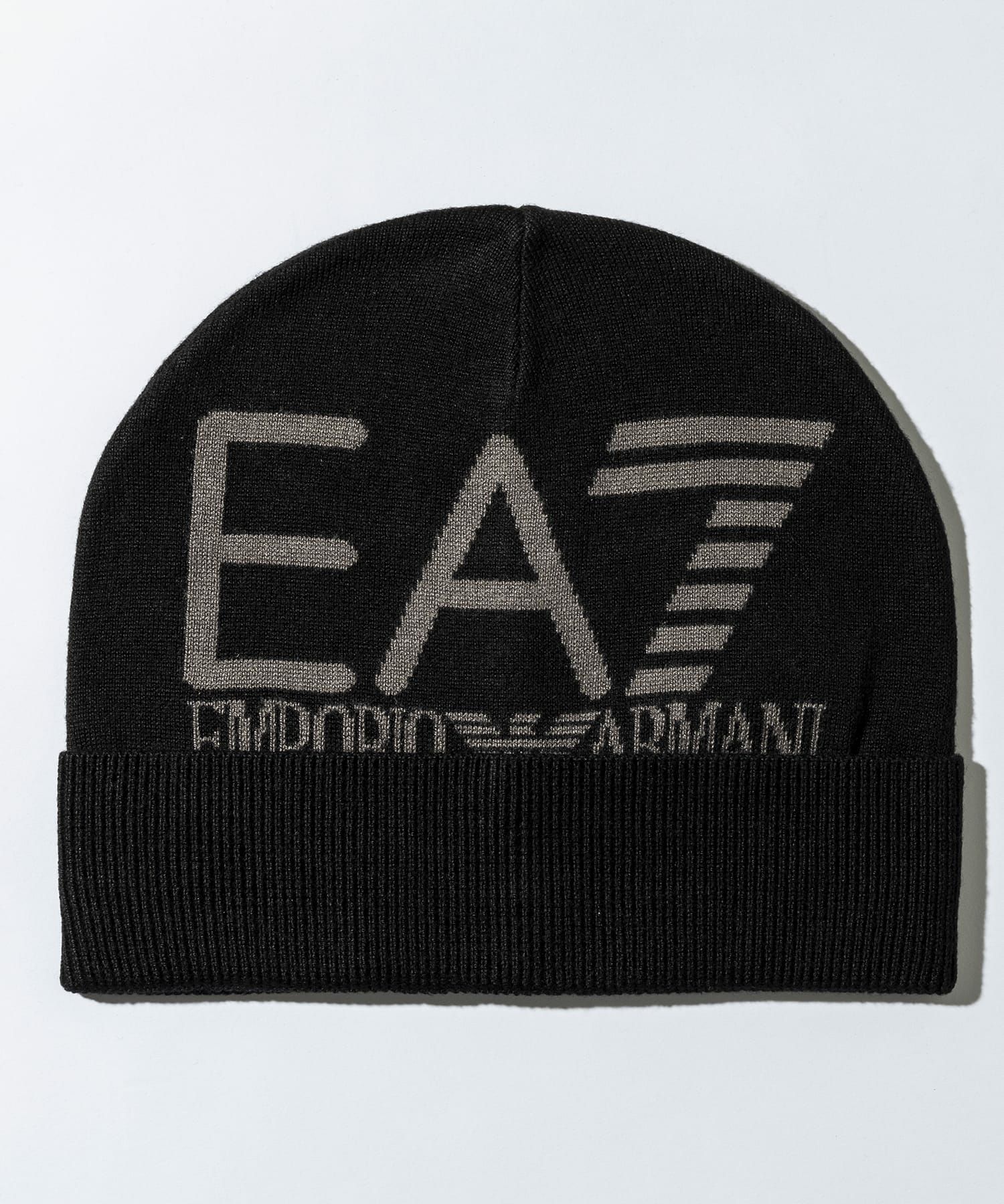 EMPORIO ARMANI EA7(イーエーセブン)ロゴビーニー/ニット帽/ニット