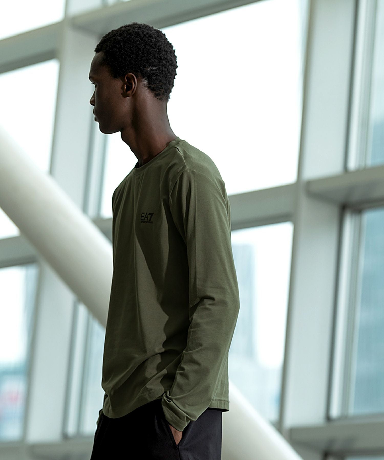 EMPORIO ARMANI EA7(イーエーセブン)ロングTシャツ/長袖/ロゴ/クルー