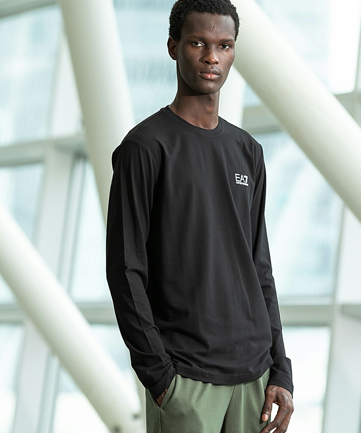 EMPORIO ARMANI EA7(イーエーセブン)ロングTシャツ/長袖/ロゴ/クルー