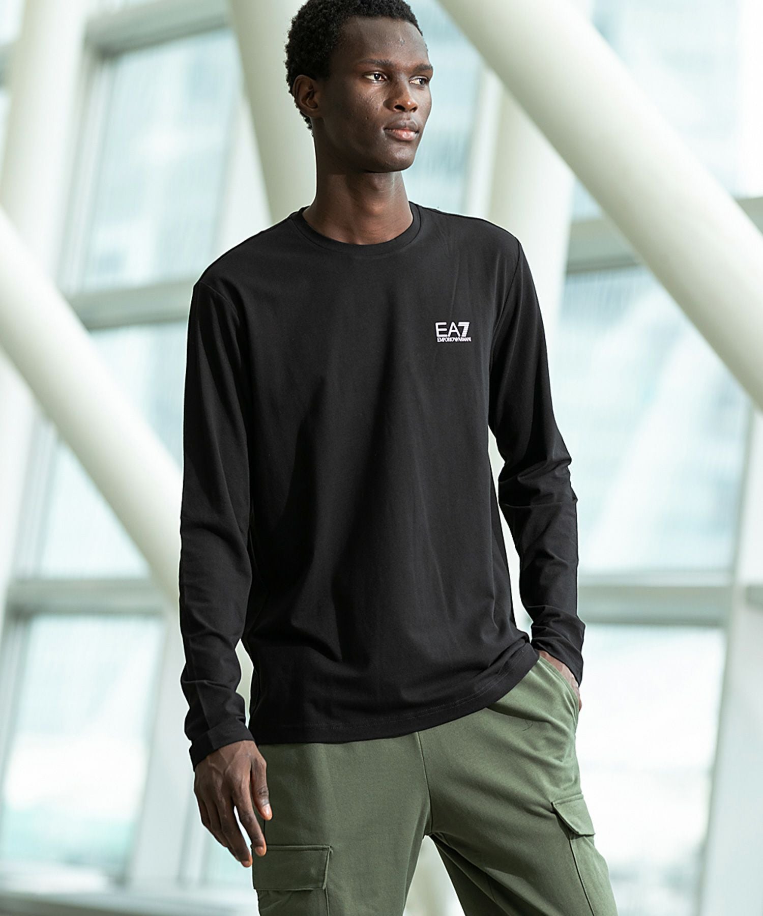 EMPORIO ARMANI EA7(イーエーセブン)ロングTシャツ/長袖/ロゴ/クルー