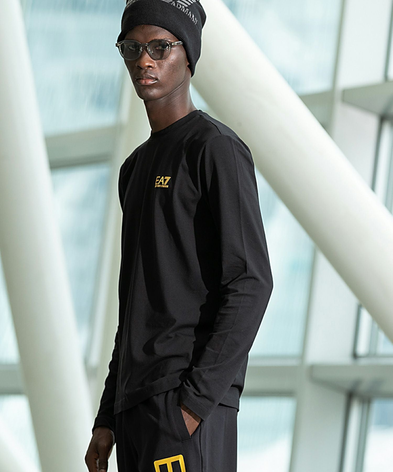 EMPORIO ARMANI EA7(イーエーセブン)ロングTシャツ/長袖/ロゴ/クルー