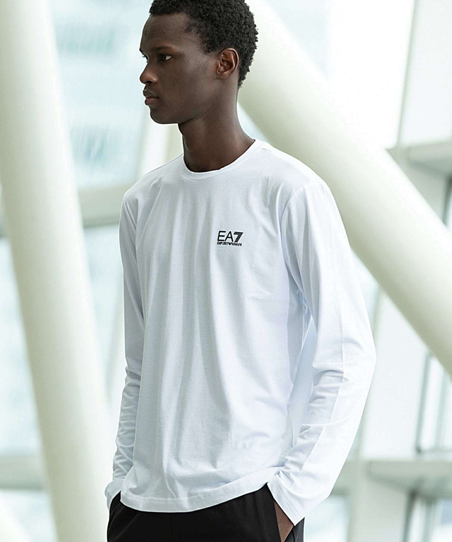 EMPORIO ARMANI EA7(イーエーセブン)ロングTシャツ/長袖/ロゴ/クルー