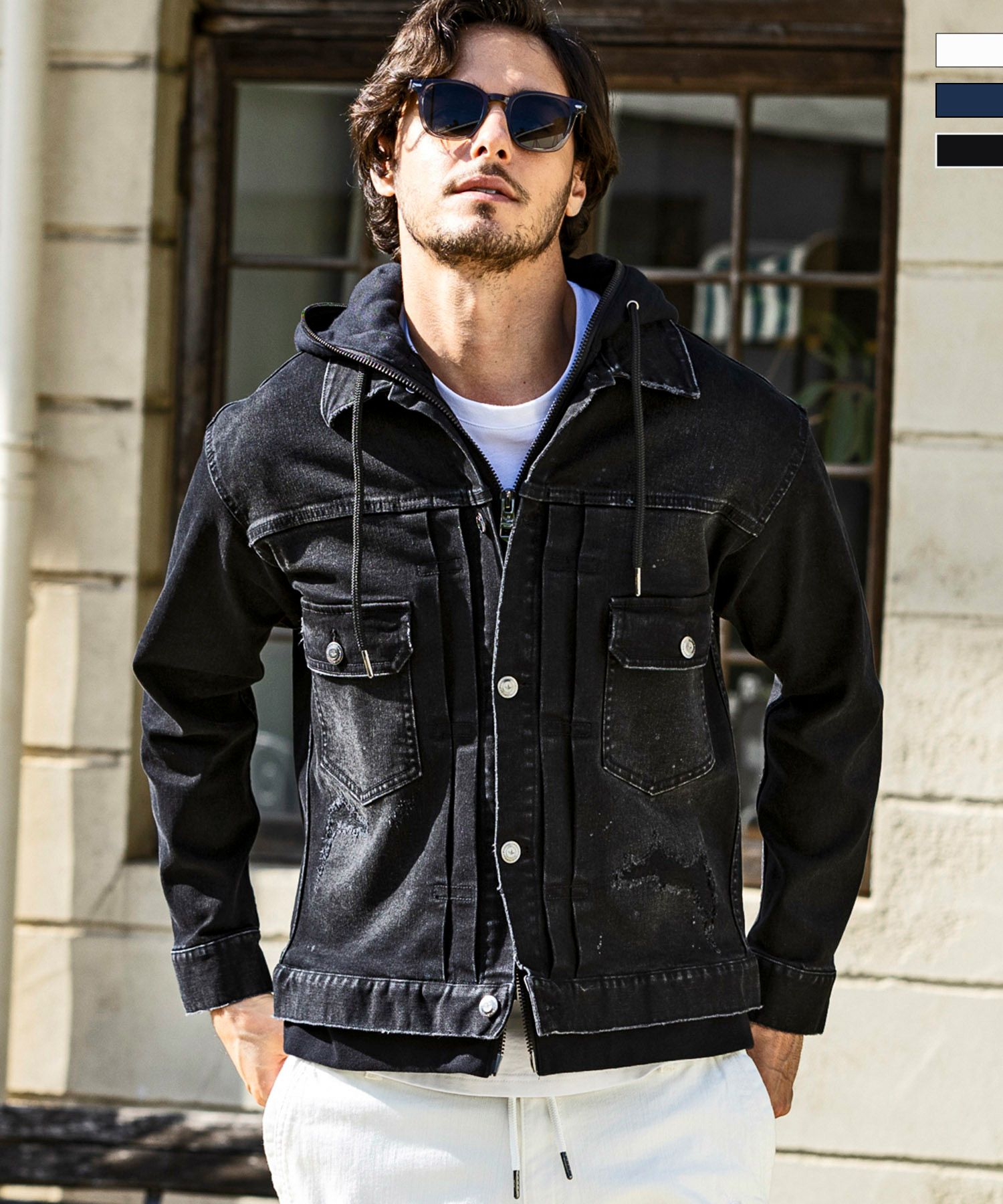 ジャケット・アウター 1piu1uguale3 notched colar single jacket 1PIU1UGUALE3 RELAX(ウノピゥウノウグァーレトレ リラックス)デニム