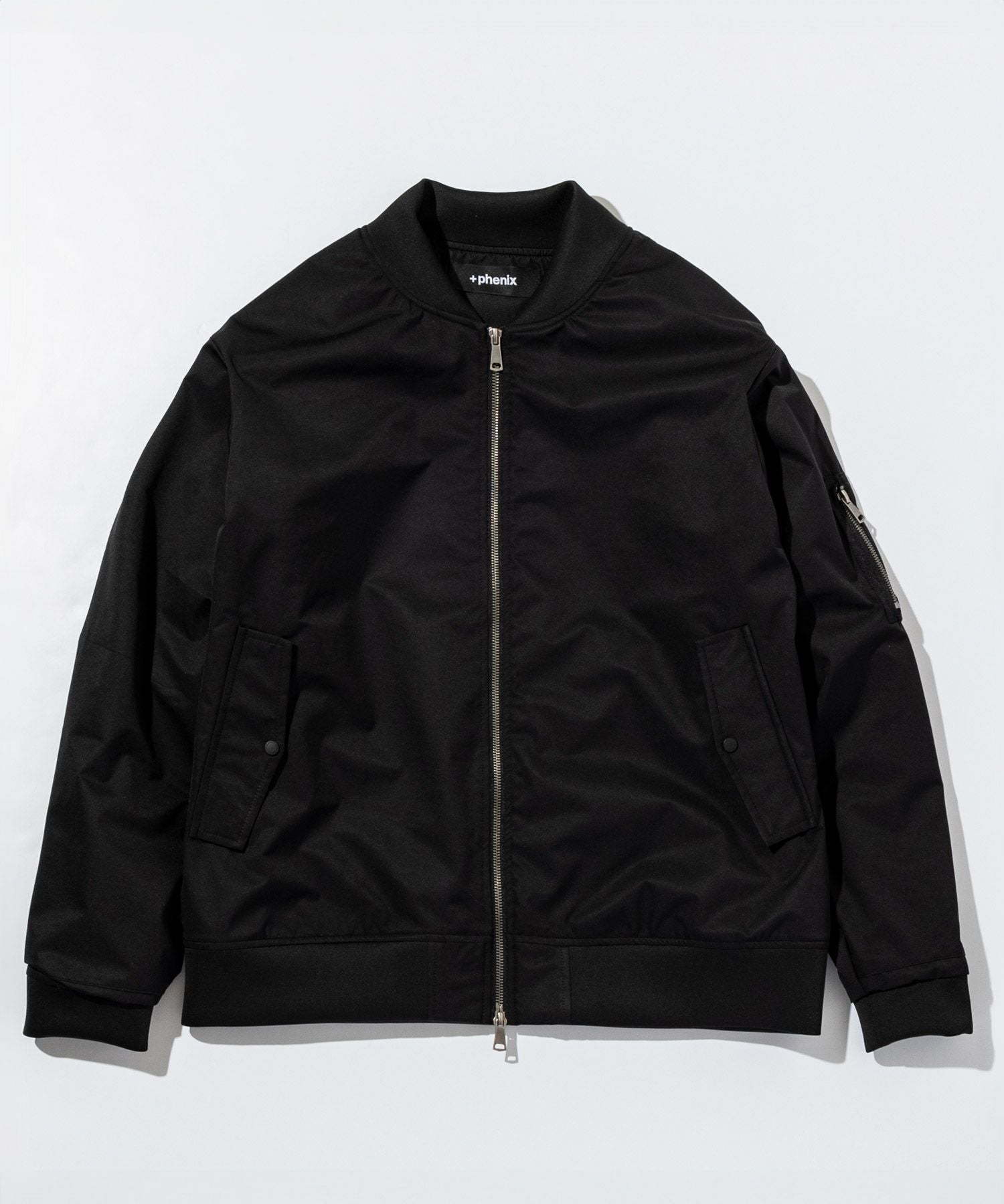 THE FLATS ブラック ボンバージャケット新品 アウトレット 50%オフ | ノンパテッドナイロンボンバージャケット