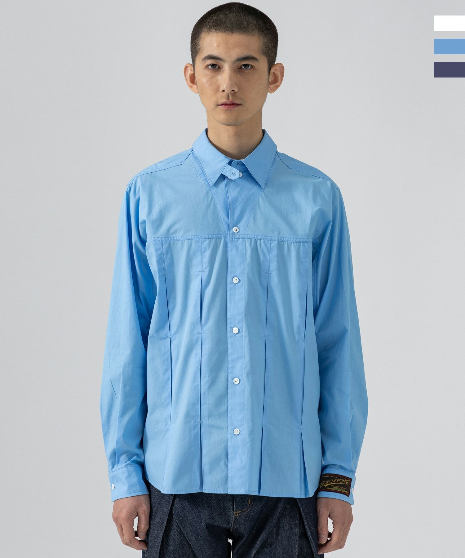 D.Nart.Ampta(ディー・ナート・アンプタ)Pleats L/S Shirt/シャツ/長袖 