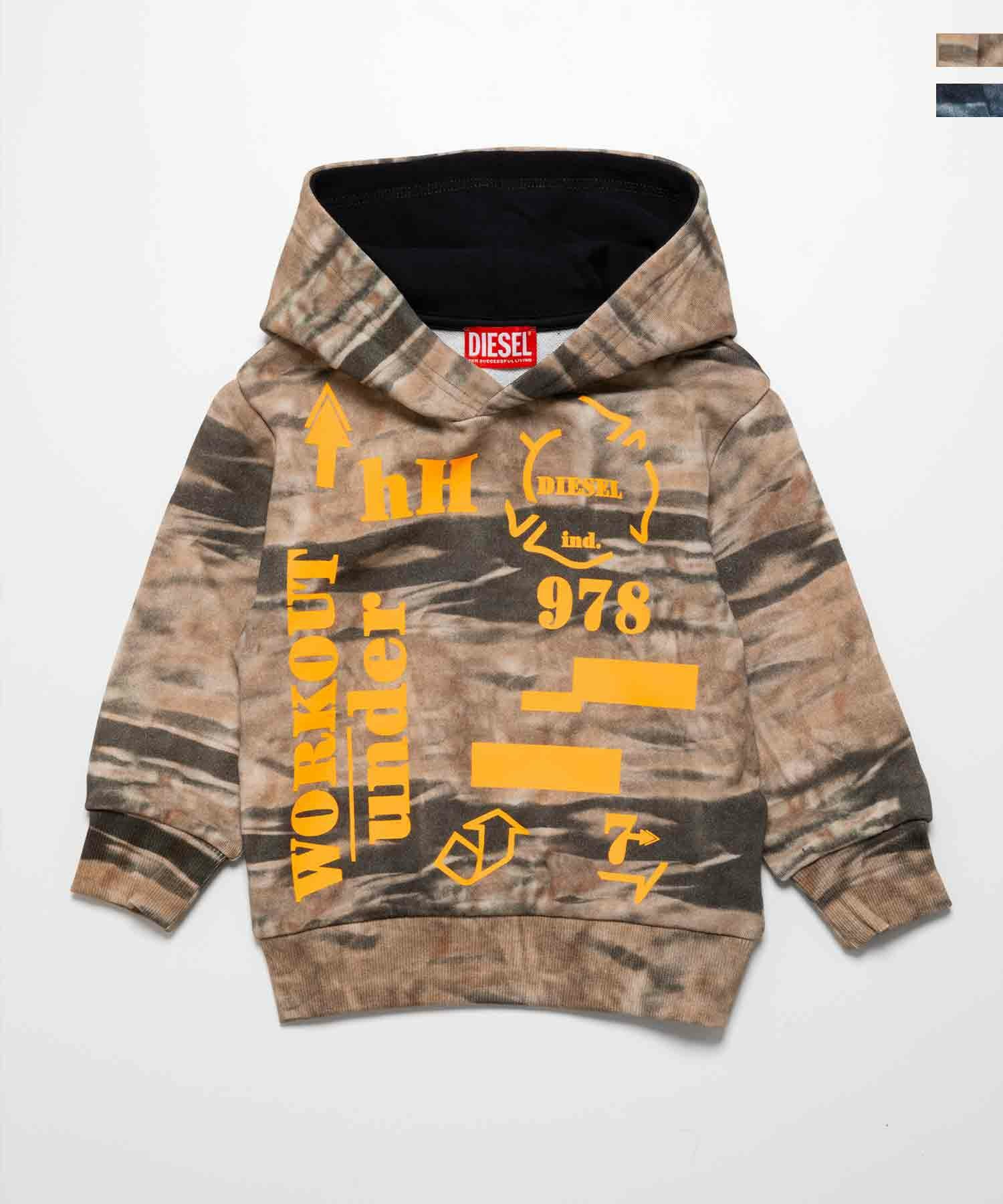 DIESEL（ディーゼル）Kids & Junior グラフィックフーディーパーカー 
