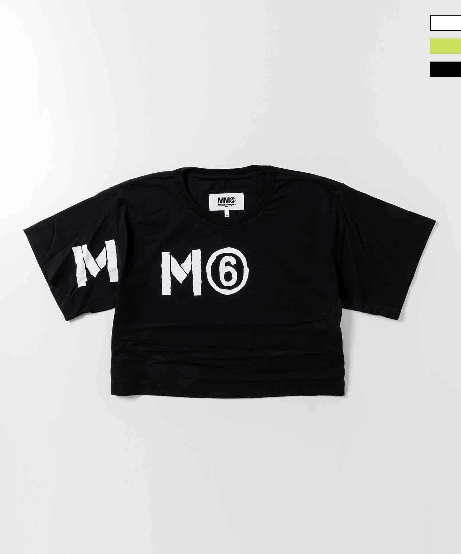 Maison Margiela 6 ブラック Tシャツ　MM6 メゾンマルジェラ MM6 MAISON MARGIELA＜エムエム6 メゾン マルジェラ＞ ロゴ入りTシャツ