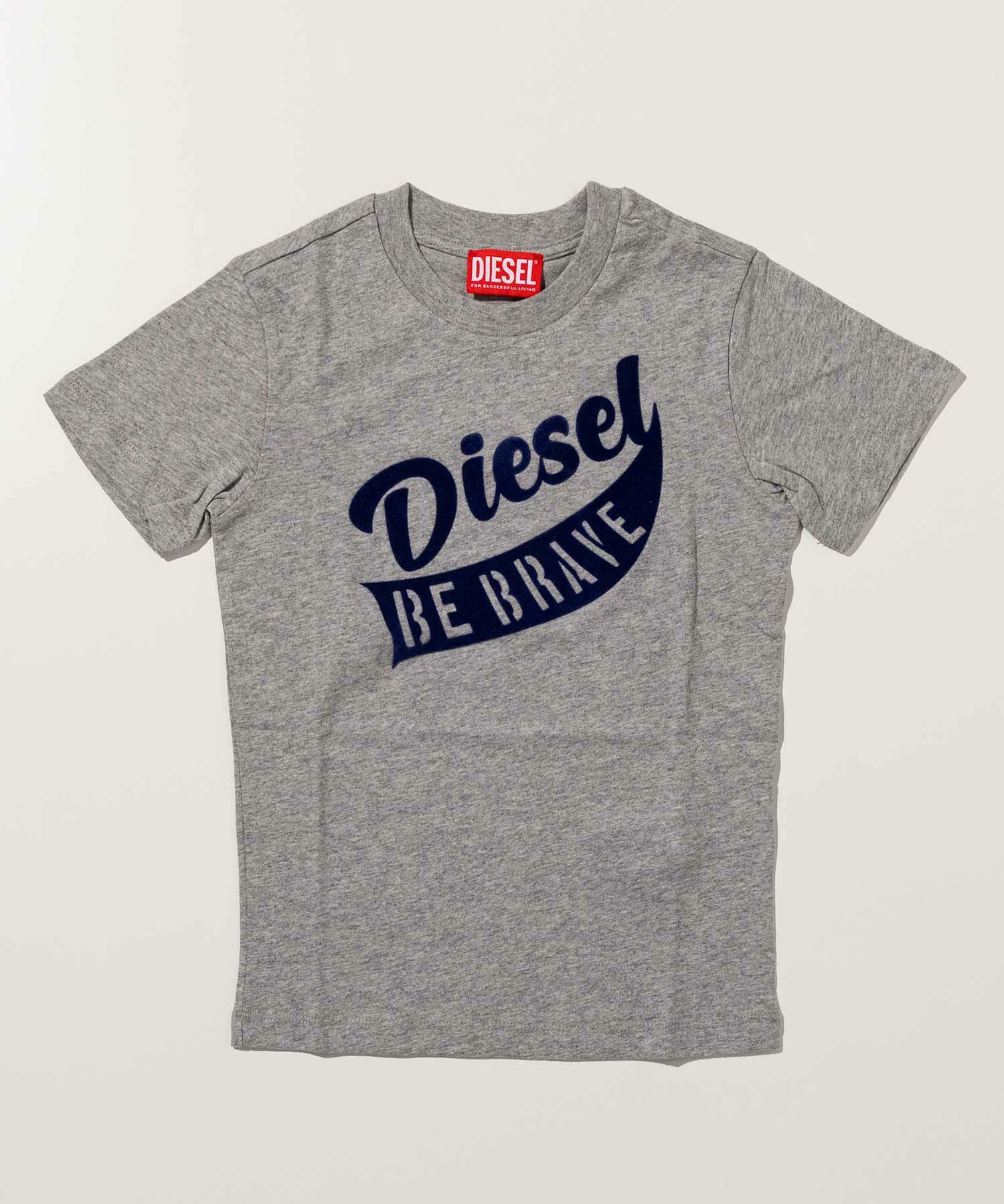 ✨未使用級 ディーゼル オーバルDロゴ ショート丈 ストレッチ y2k フリンジ DIESEL(ディーゼル)Kids & Junior ブランドロゴ半袖Tシャツカットソー