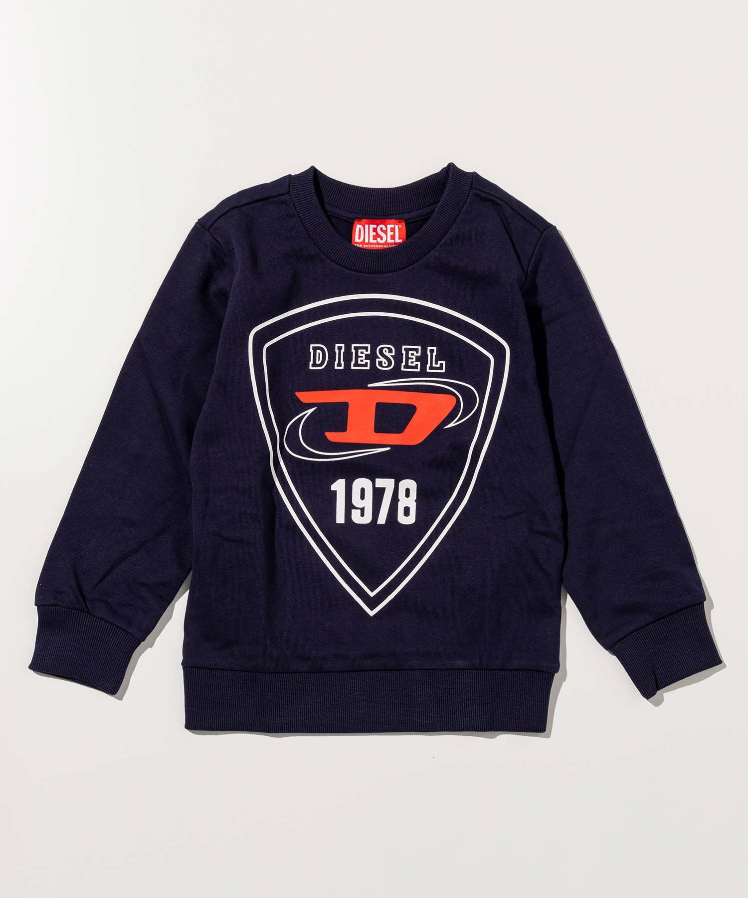 洗練されたデザイン　DIESEL BABY　ロゴスウェット　ブラック　18M DIESEL】ベビー ボーイズ スウェットシャツ｜フーデッド・ジップ