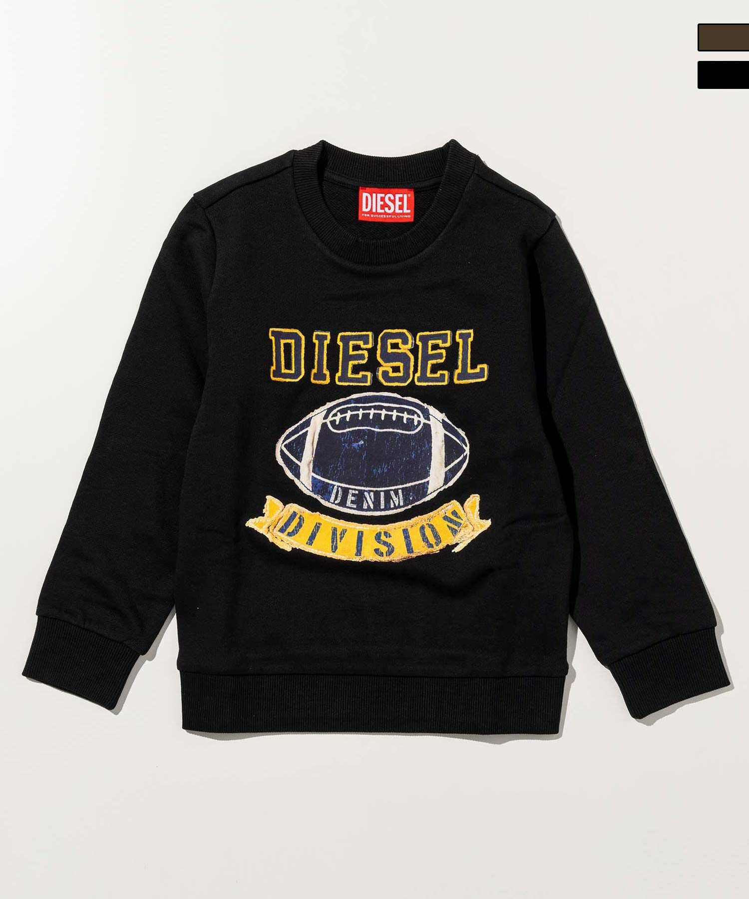 洗練されたデザイン　DIESEL BABY　ロゴスウェット　ブラック　18M DIESEL】ベビー ボーイズ スウェットシャツ｜フーデッド・ジップ