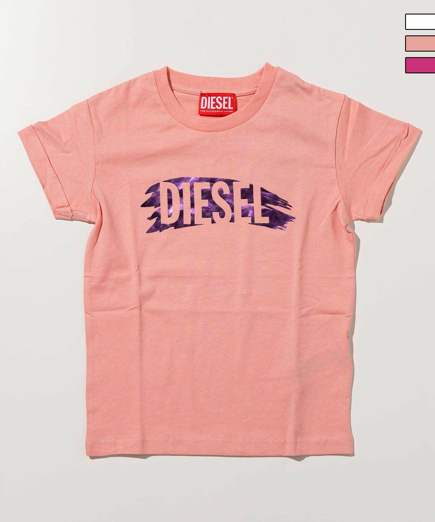 洗練されたデザイン　DIESEL KIDS B1drcrystal 85サイズ DIESEL(ディーゼル)Kids & Junior ブランドロゴ半袖Tシャツカットソー