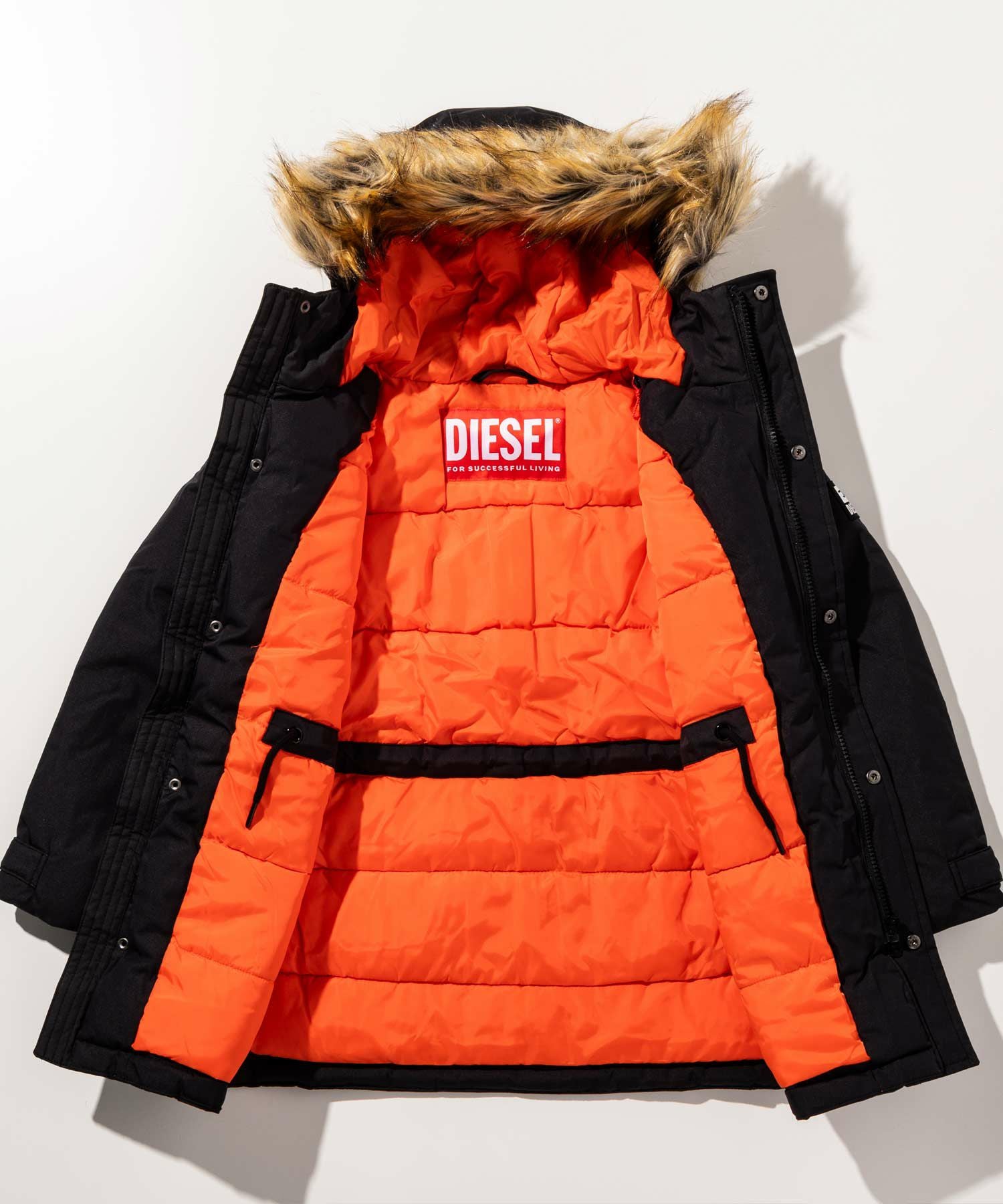 DIESEL（ディーゼル）Kids & Junior ファー付きパデッドジャケット