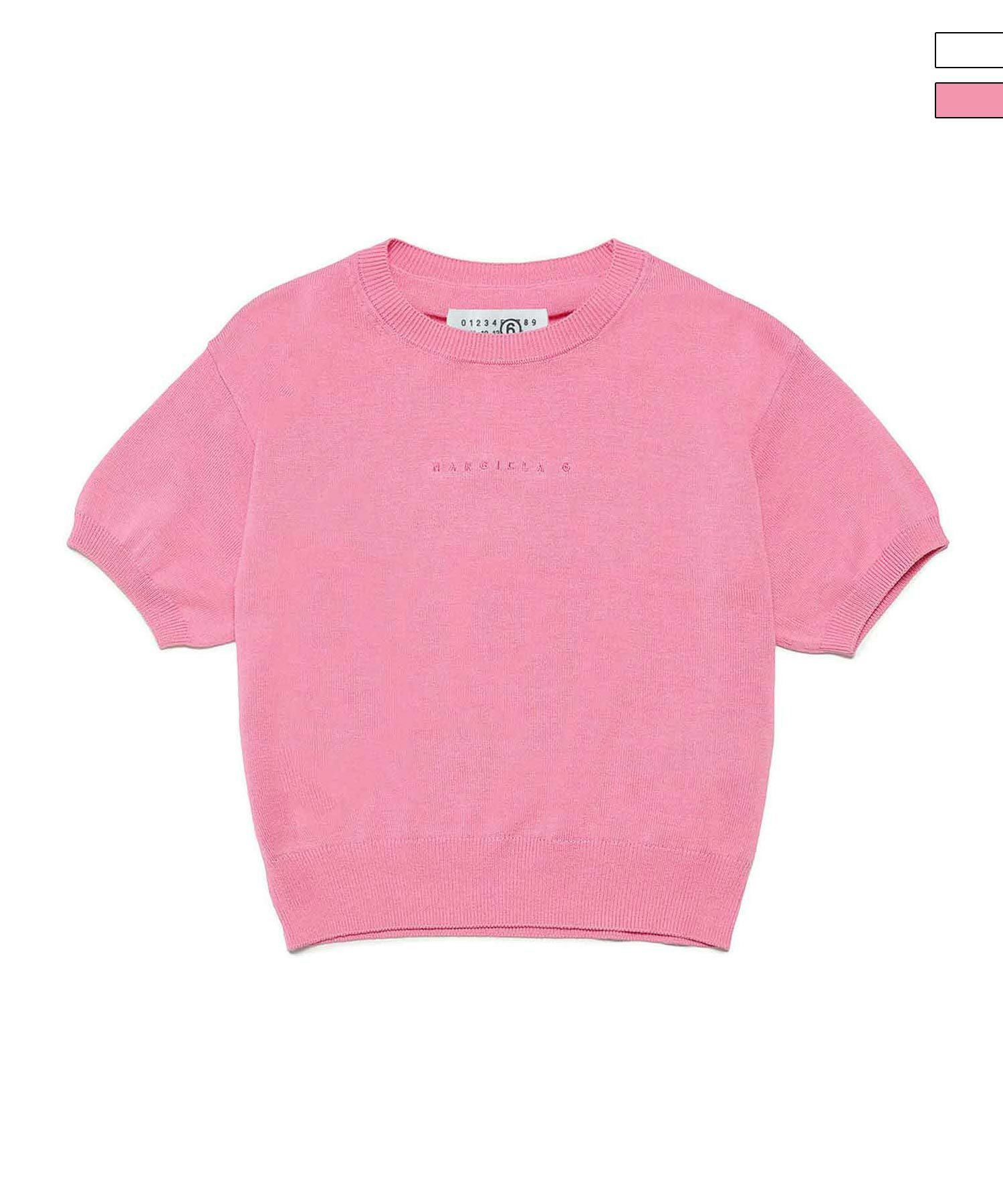 MM6 Maison Margiela ピンク 半袖Tシャツ MM6 Maison Margiela Vintage Jersey T-Shirt - Heavy cotton tee in