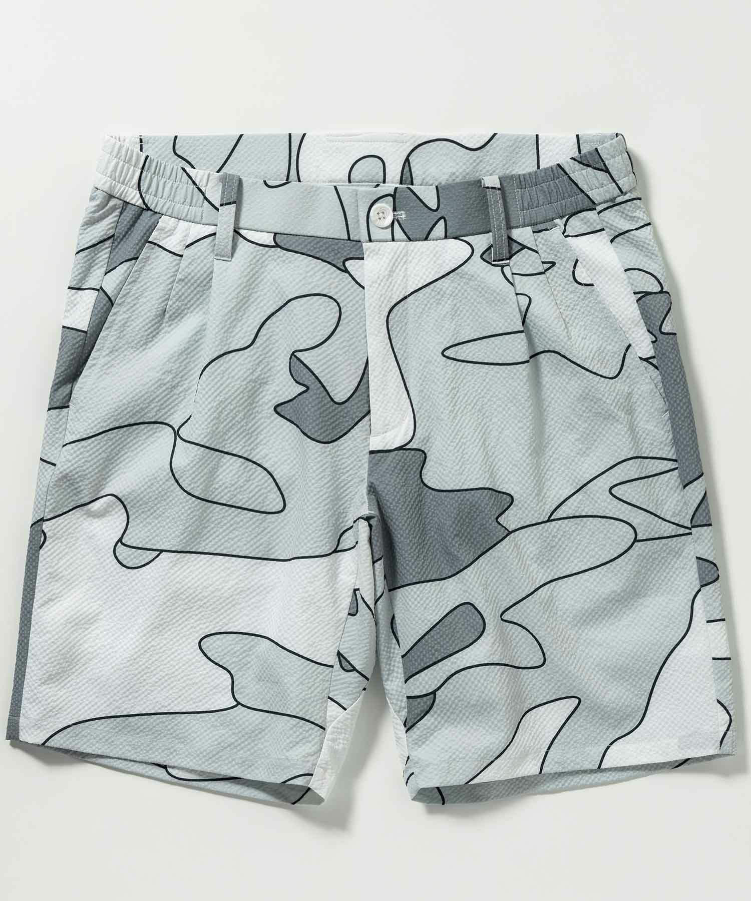 LUXEAKMPLUS(リュクスエイケイエムプラス)ゴルフ カモ柄ショーツ(吸水