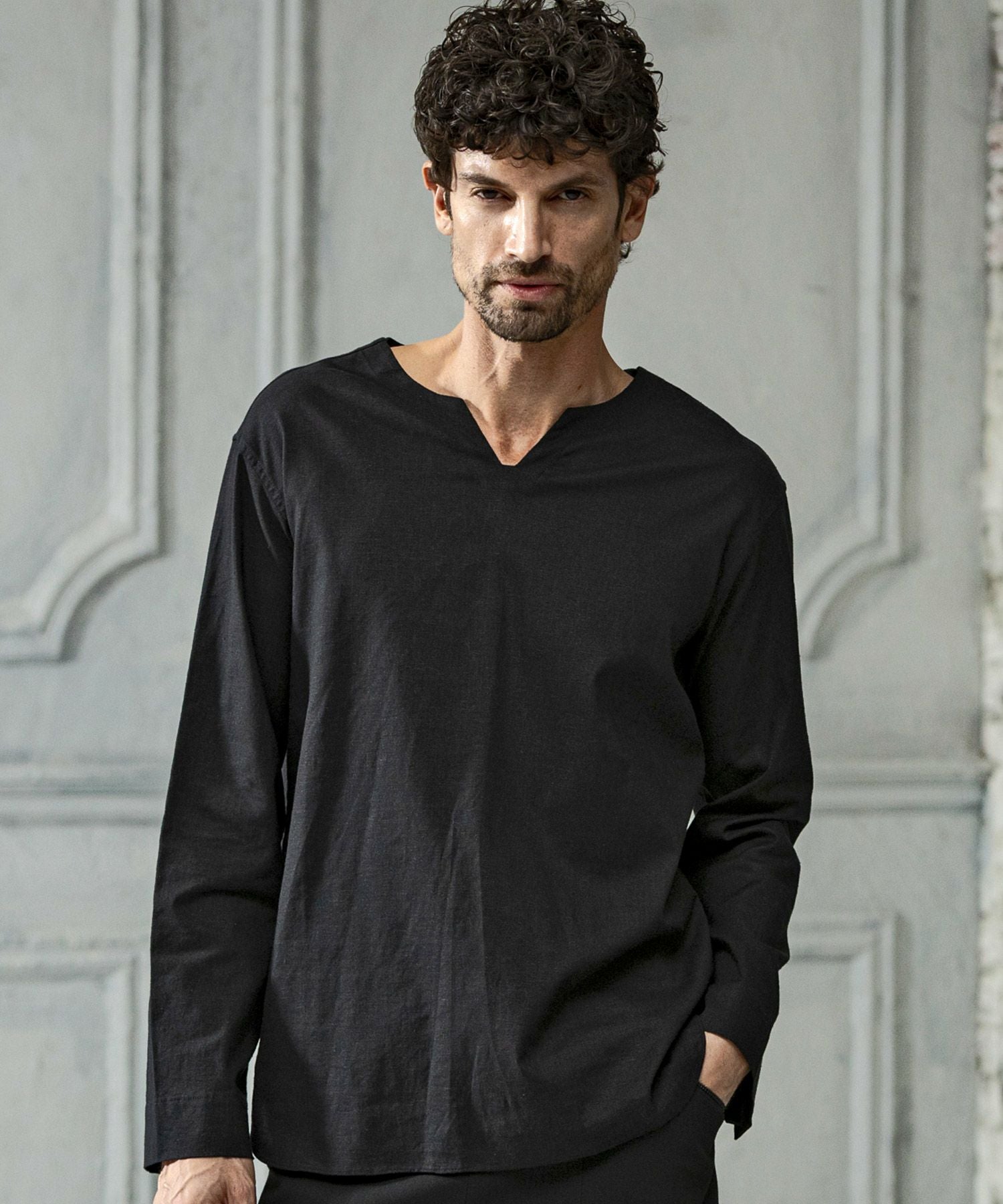 C DIEM(カルペディエム)キーネックロングスリーブTシャツ | SHIFFON 