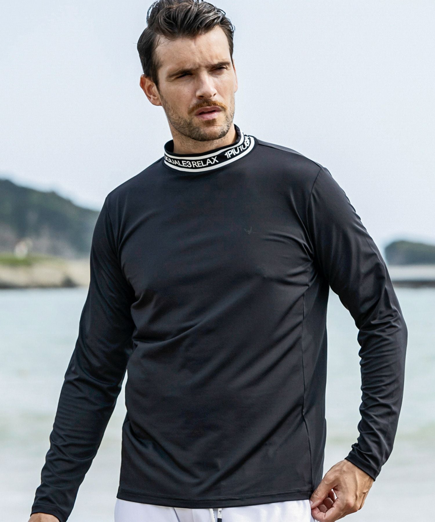 ■送料無料■1PIU1UGUALE3　長袖　モックネック　サイズ6　XL　美品 1PIU1UGUALE3 RELAX(ウノピゥウノウグァーレトレ リラックス