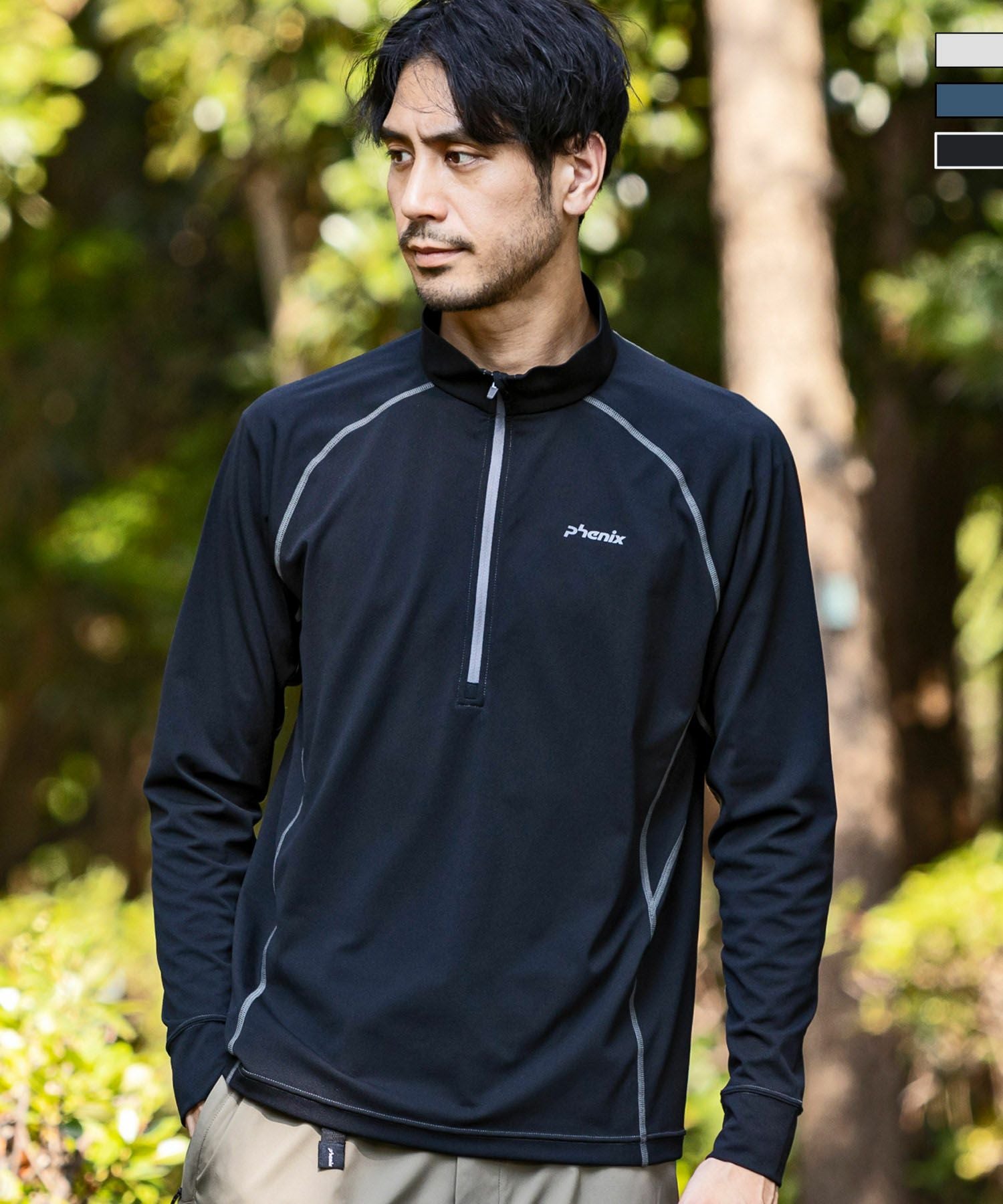phenix outdoor(フェニックスアウトドア)HALF ZIP LONG SLEEVE T
