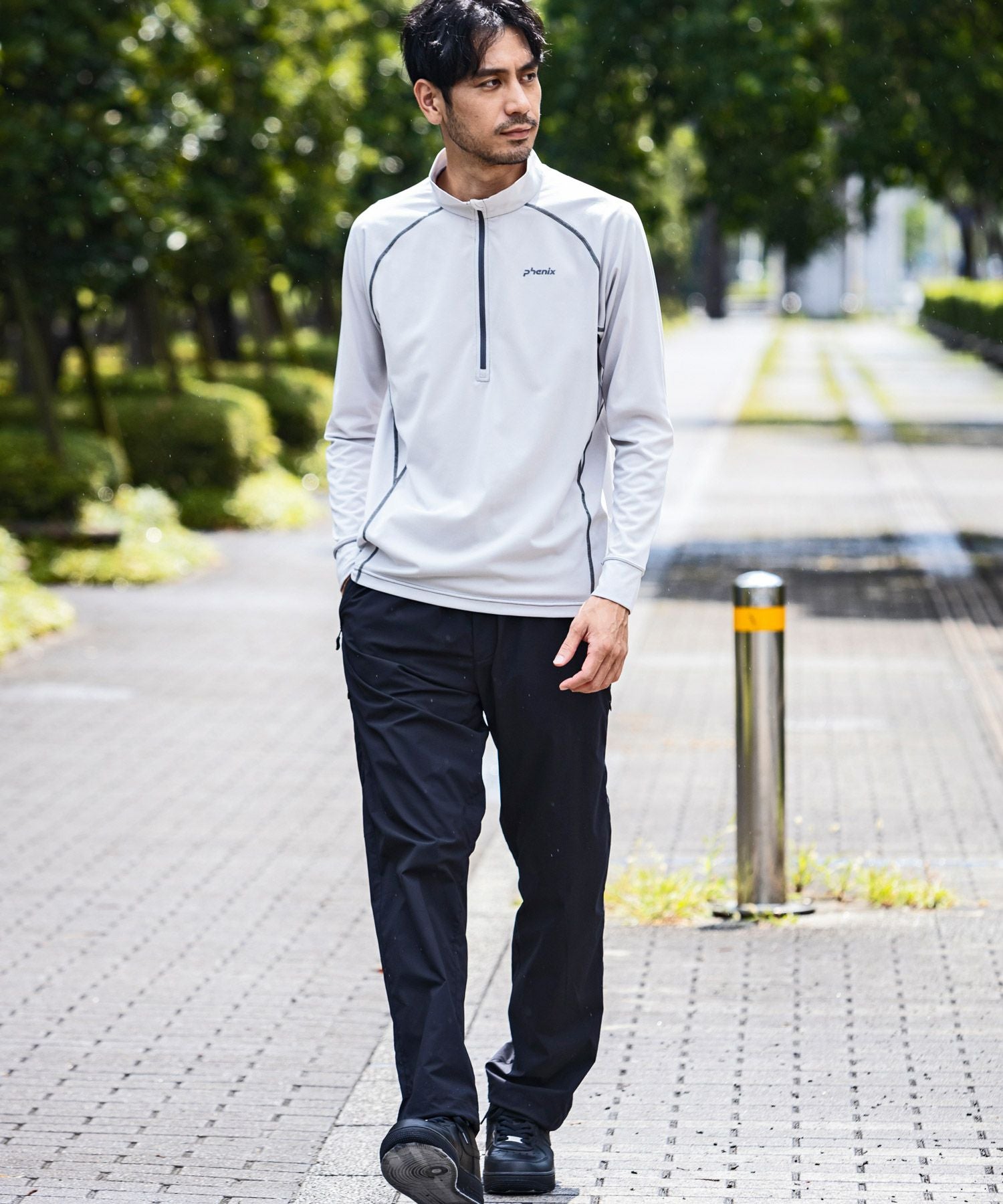 phenix outdoor(フェニックスアウトドア)HALF ZIP LONG SLEEVE T