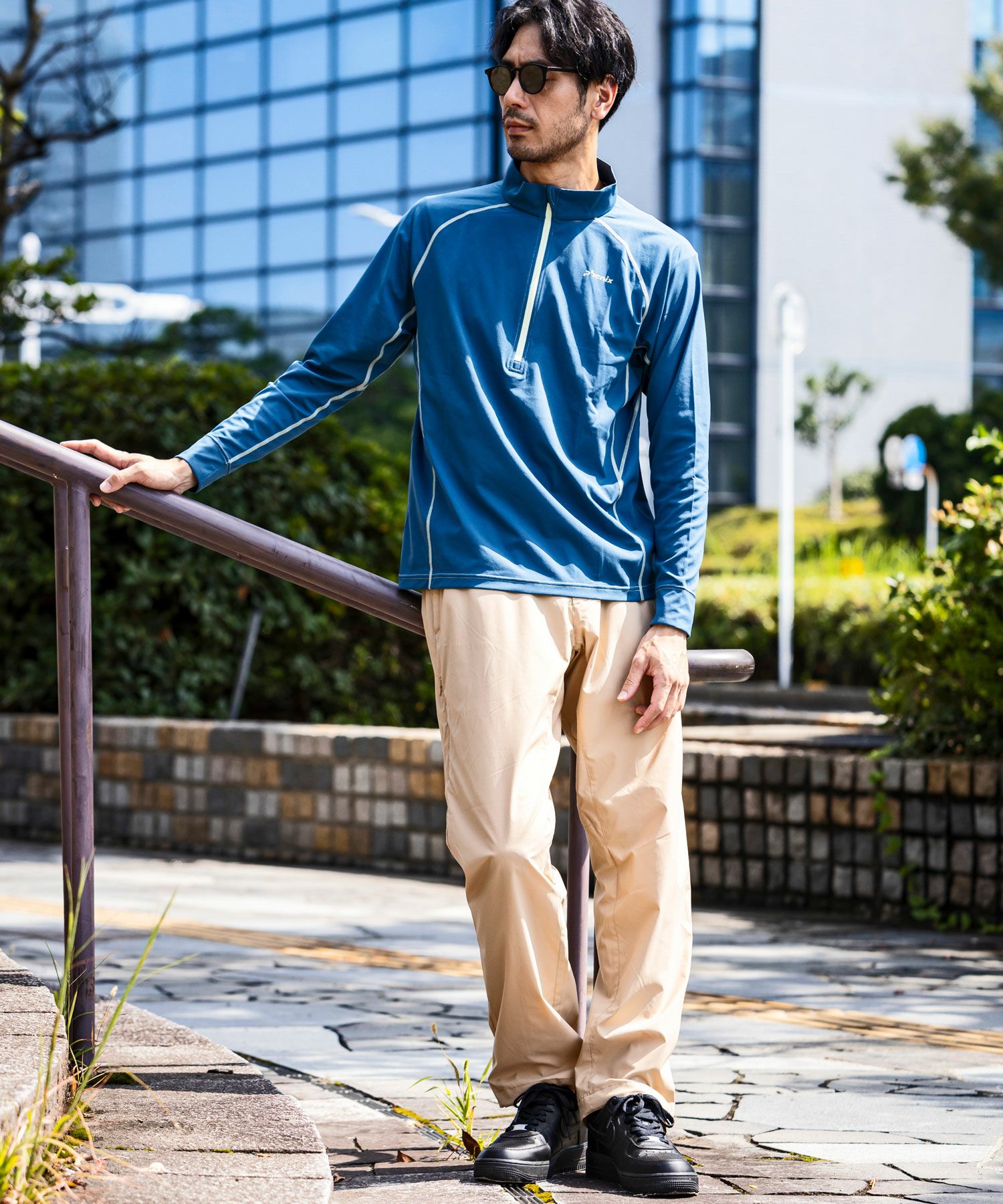 phenix outdoor(フェニックスアウトドア)HALF ZIP LONG SLEEVE T
