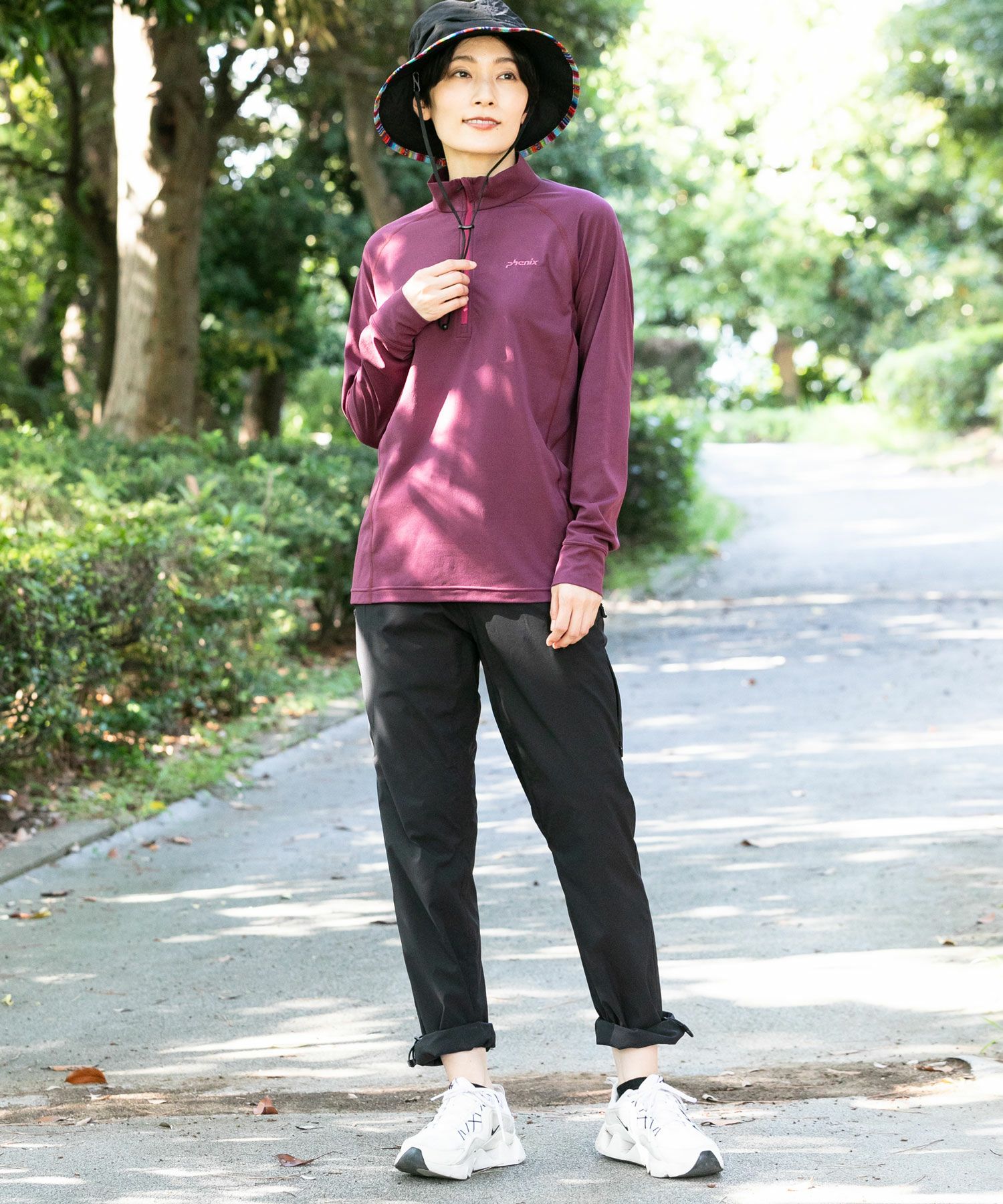 phenix outdoor(フェニックスアウトドア)HALF ZIP LONG SLEEVE T