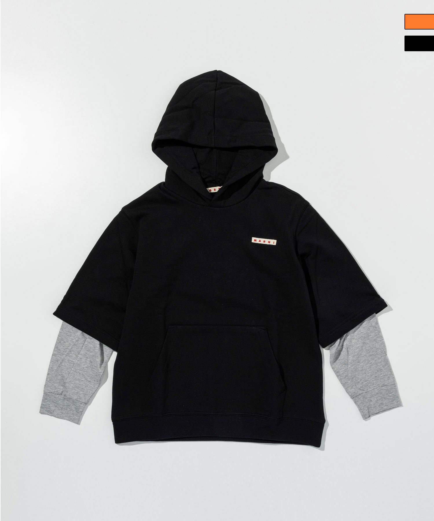 MARNI(マルニ)Kids & Junior ブランドロゴフーディーパーカープル