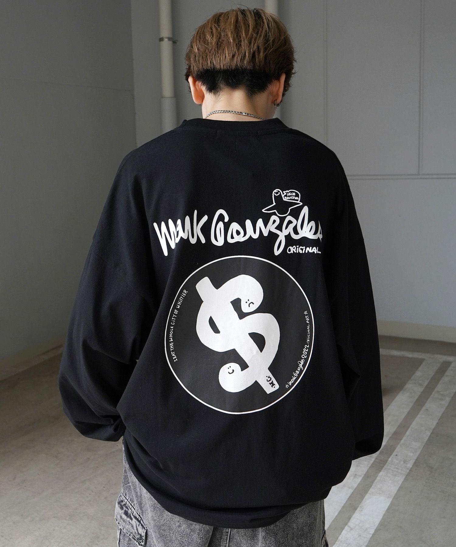 Mark Gonzales(マーク ゴンザレス)ワンポイント刺繍 / バックプリント