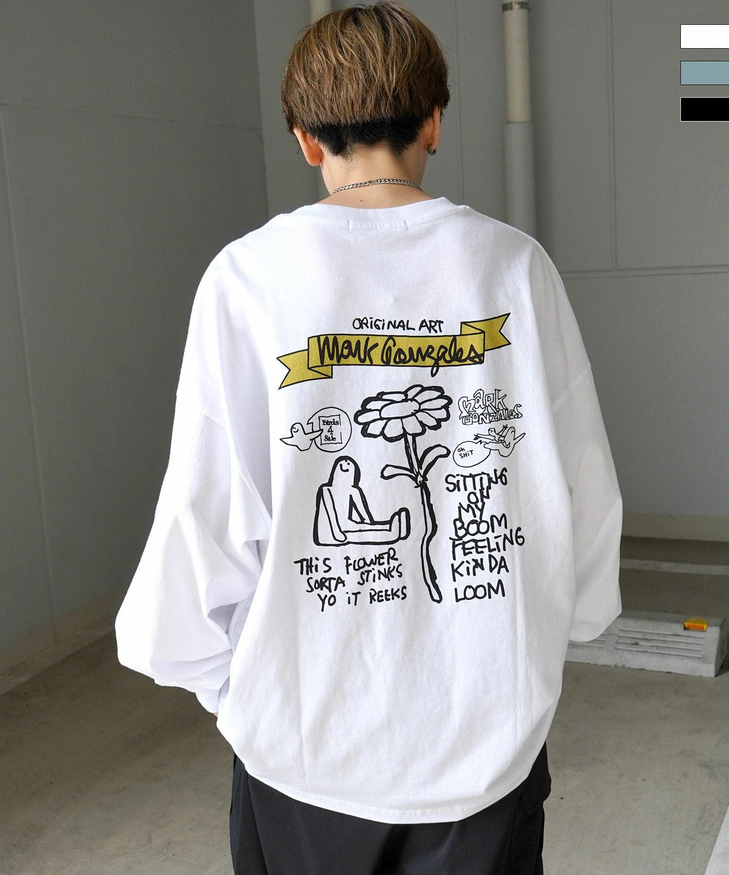 Mark Gonzales(マーク ゴンザレス)ワンポイント刺繍 / バックプリント 