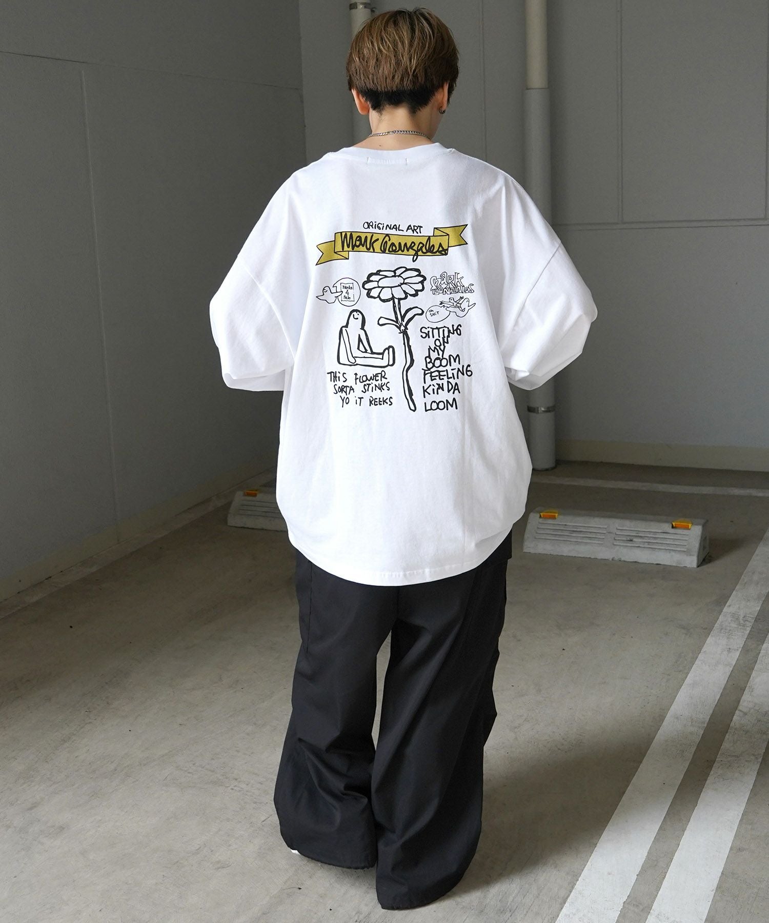 Mark Gonzales(マーク ゴンザレス)ワンポイント刺繍 / バックプリント 