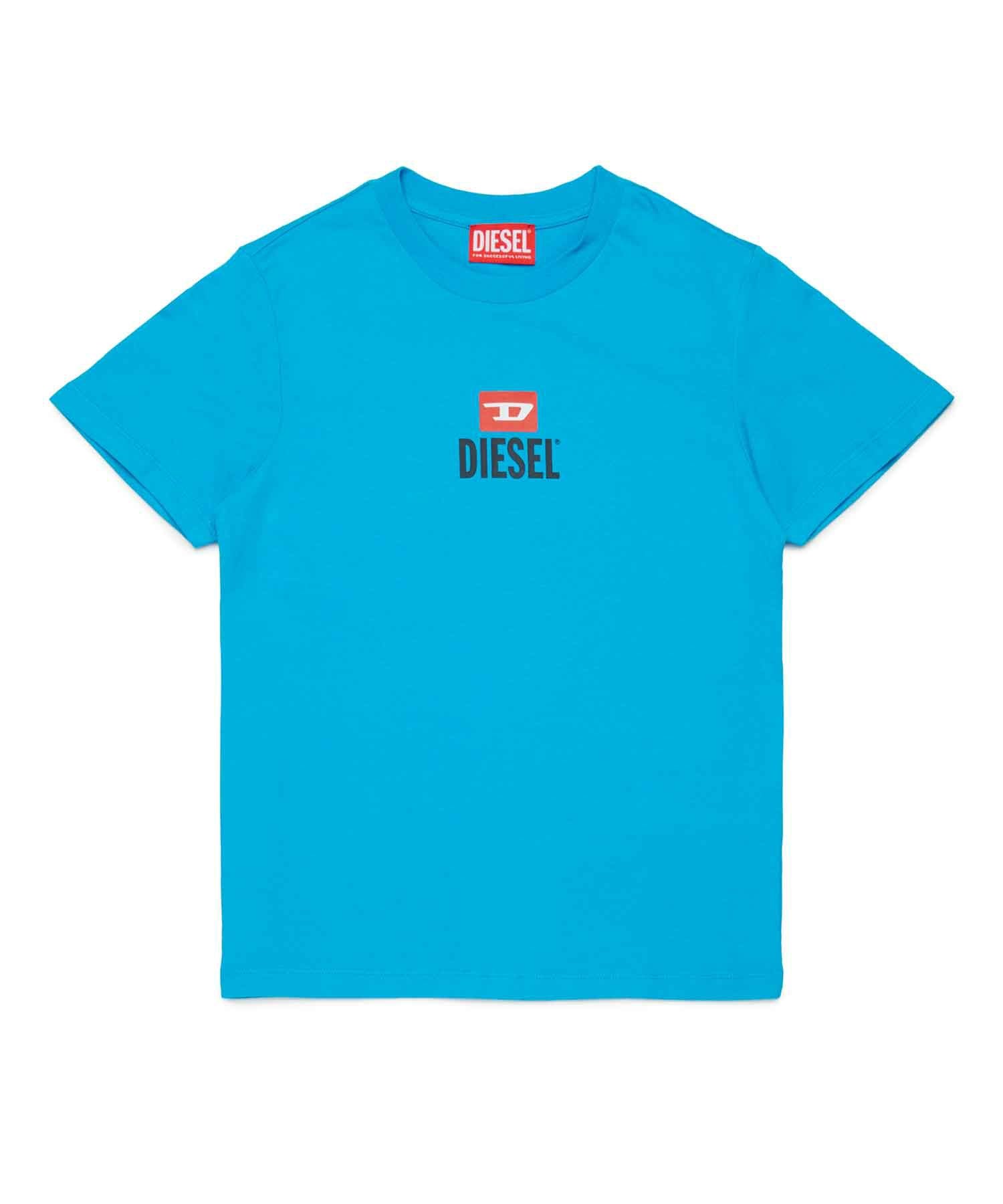 DIESEL ブルー 半袖Tシャツ ディーゼル DIESEL Tシャツ メンズ T-DIEGOS-LOGO XSサイズ ブルー