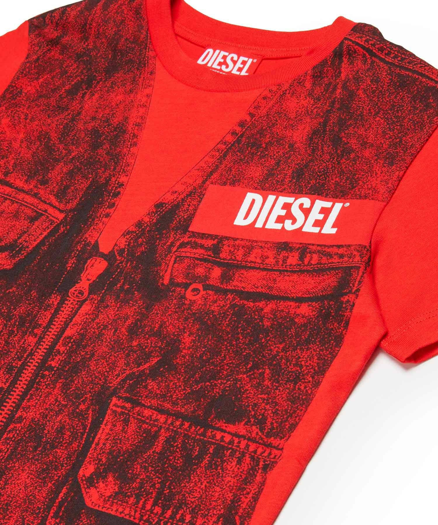 DIESEL(ディーゼル)Kids & Junior ブランドロゴベスト風半袖Tシャツ