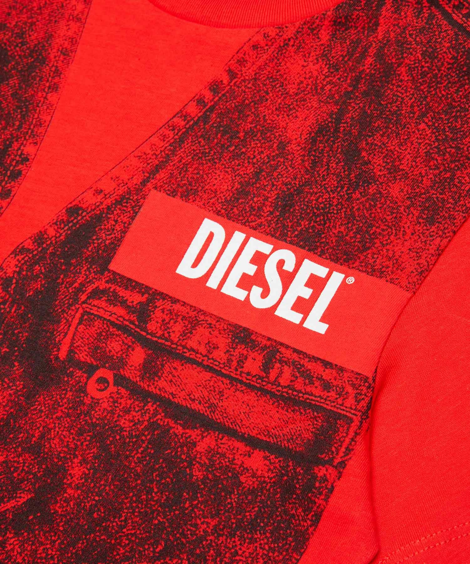 DIESEL(ディーゼル)Kids & Junior ブランドロゴベスト風半袖Tシャツ